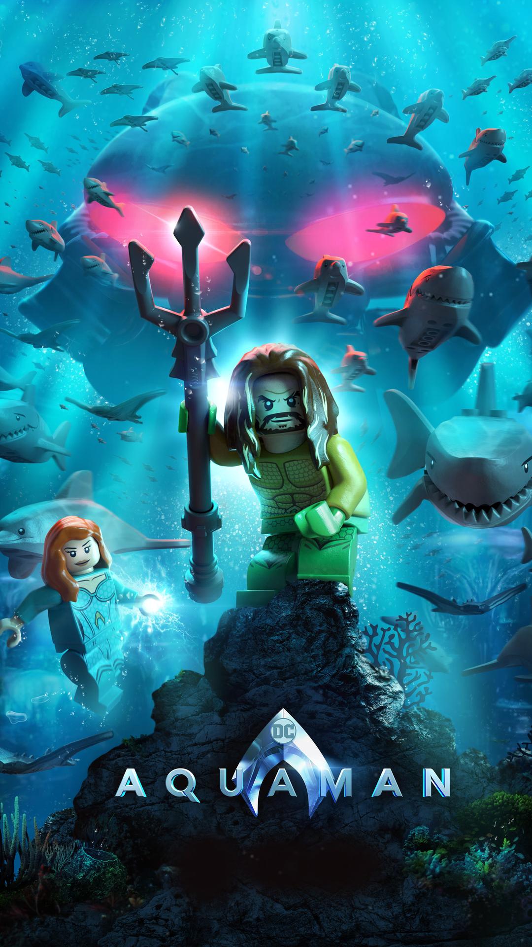 1080x1920 1080x1920 lego, aquaman, hd, superheroes for iPhone 8 wallpaper