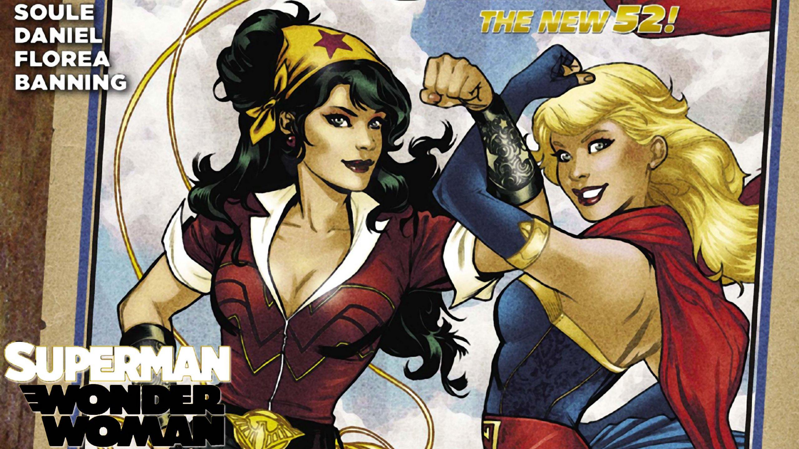 2560x1440 Supergirl Wonder Woman Bombshell Bombshells Wonder Woman And Supergirl