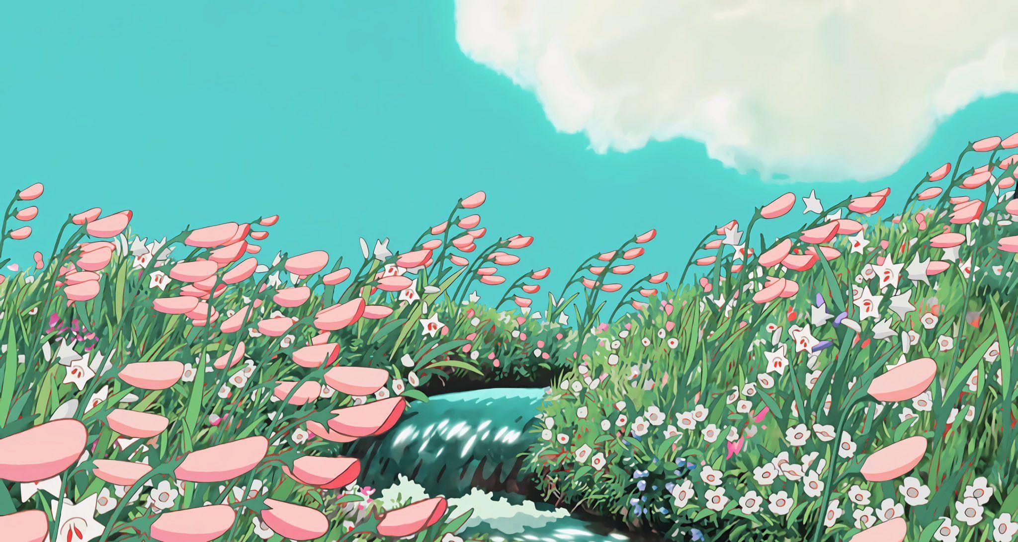 2048x1091 Ghibli Wallpaper