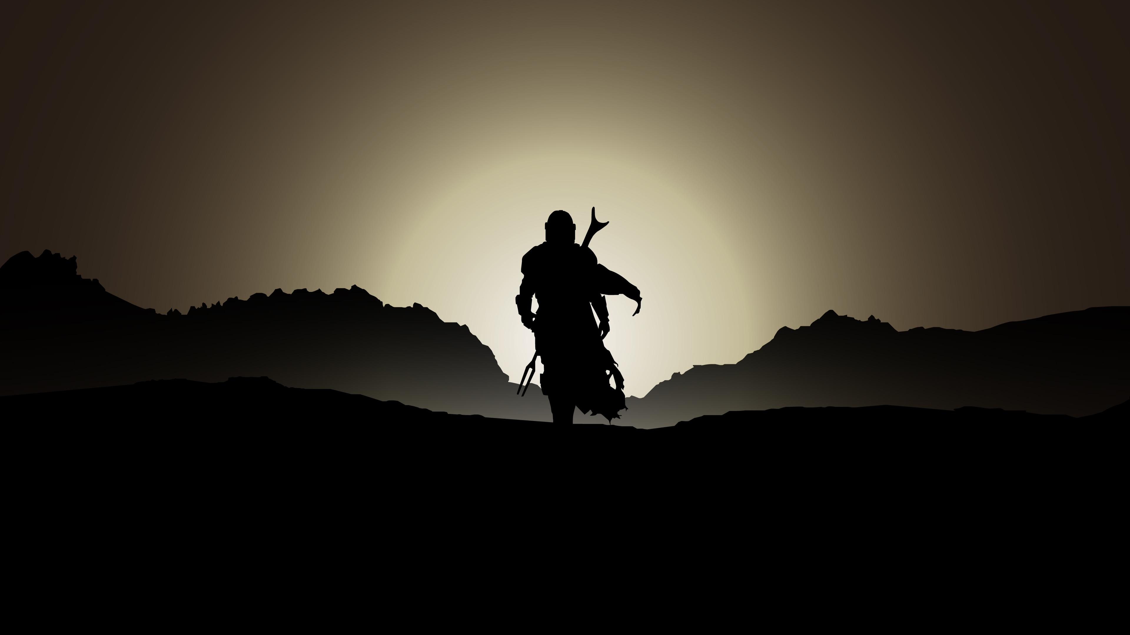 3840x2160 The Mandalorian Star Wars Minimal, HD Tv Shows, 4k Wallpaper, Image, Background, Photo and Picture