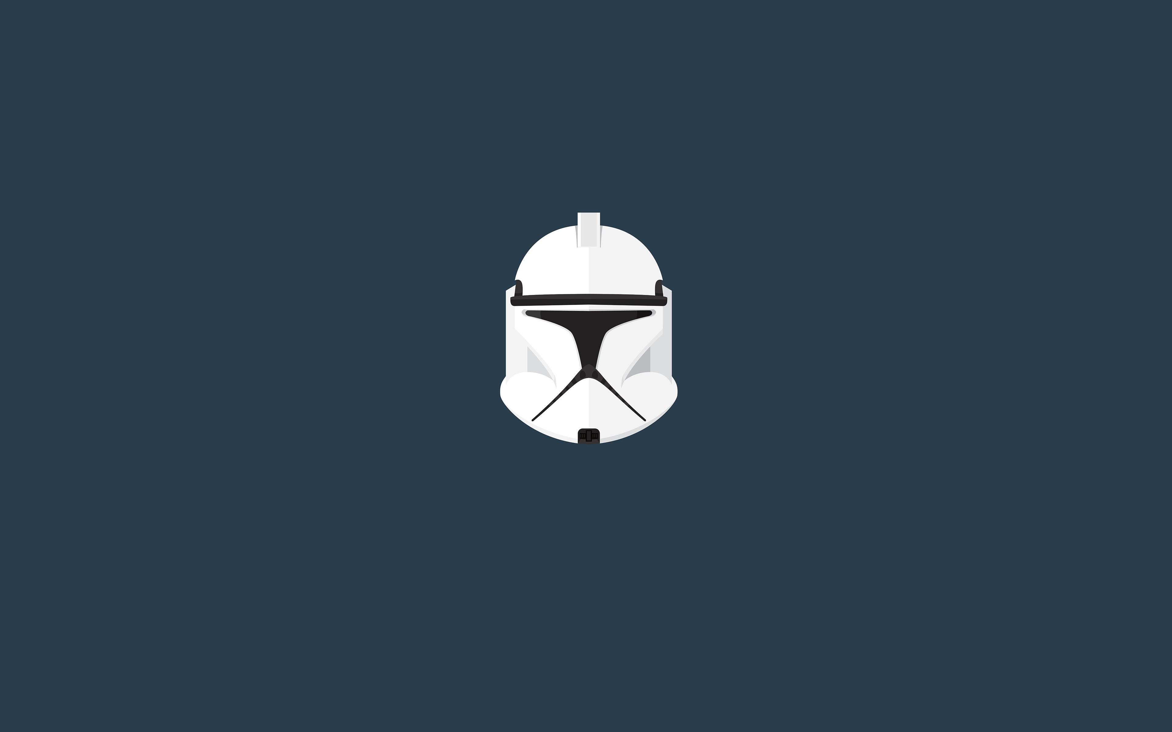 3840x2400 star wars clone trooper minimalism helmet wallpaper