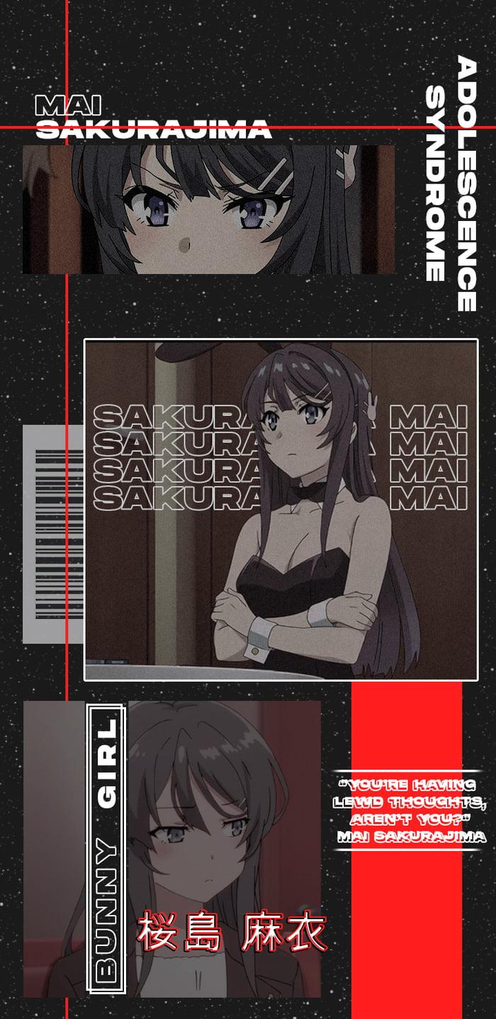 700x1439 Just made my new wallpaper phone of mai sakurajima hope you guys like it