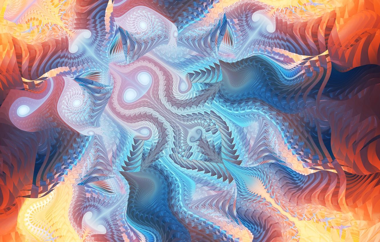 1332x850 Wallpaper fractal, geometric pattern, tatasz image for desktop, section абстракции