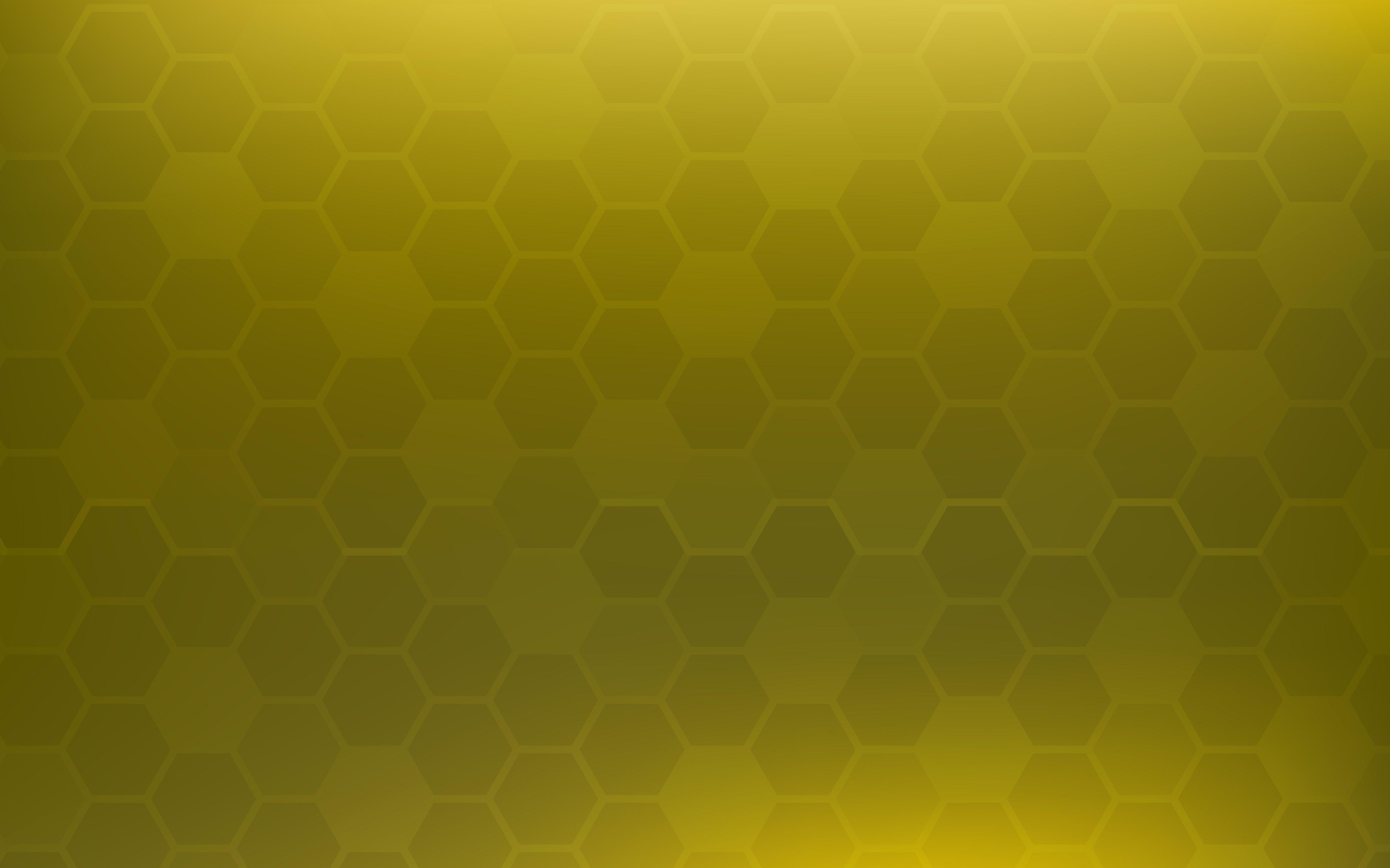 5000x3125 Yellow honeycomb abstract background. Wallpaper and texture concept. Minimal theme