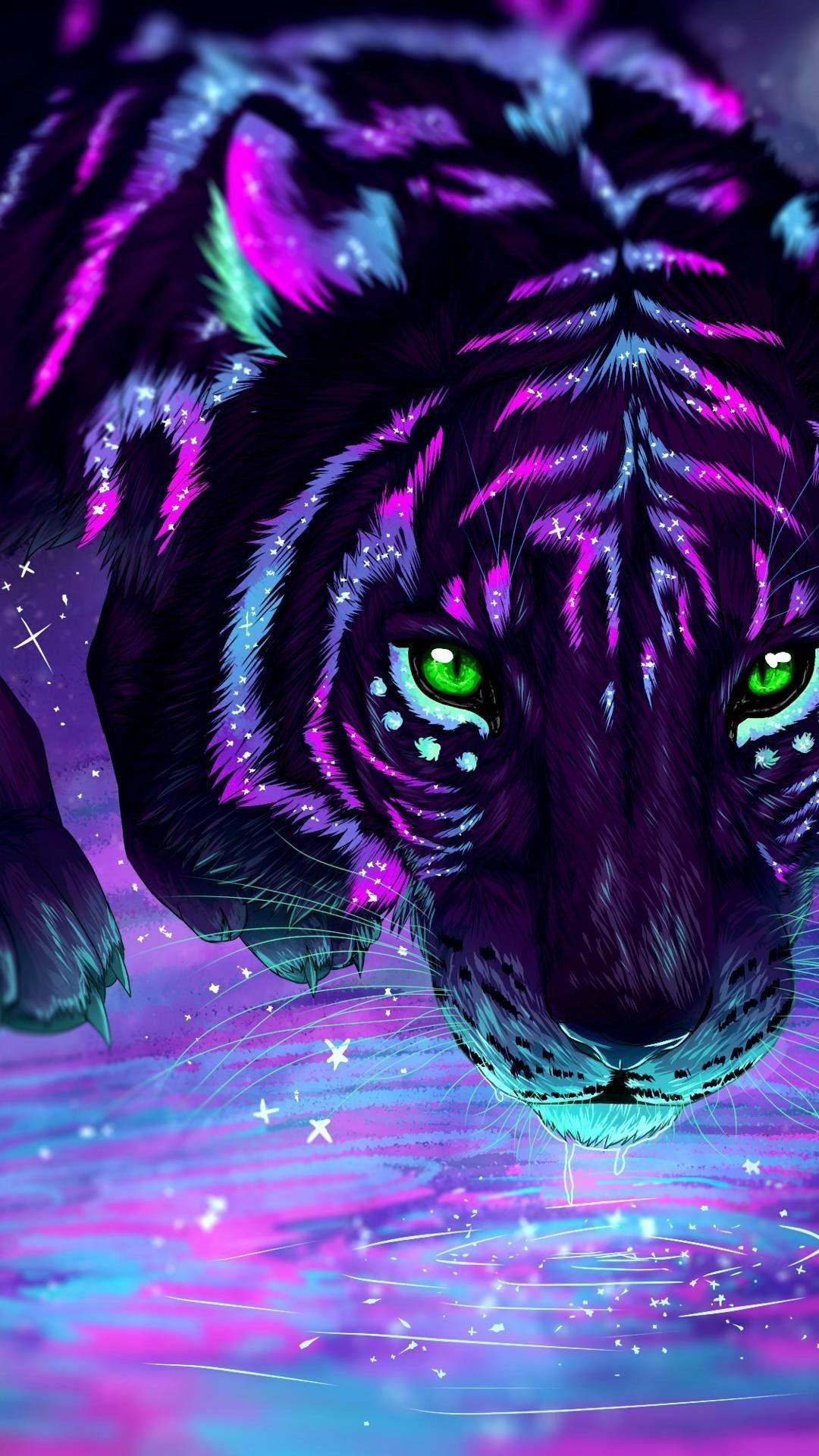1080x1920 Magical Tiger Wallpaper