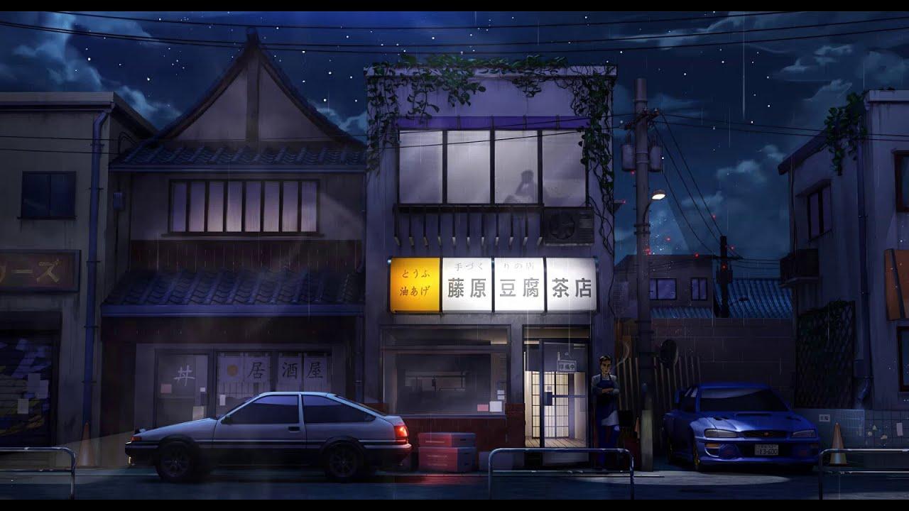 1280x720 Cozy anime street