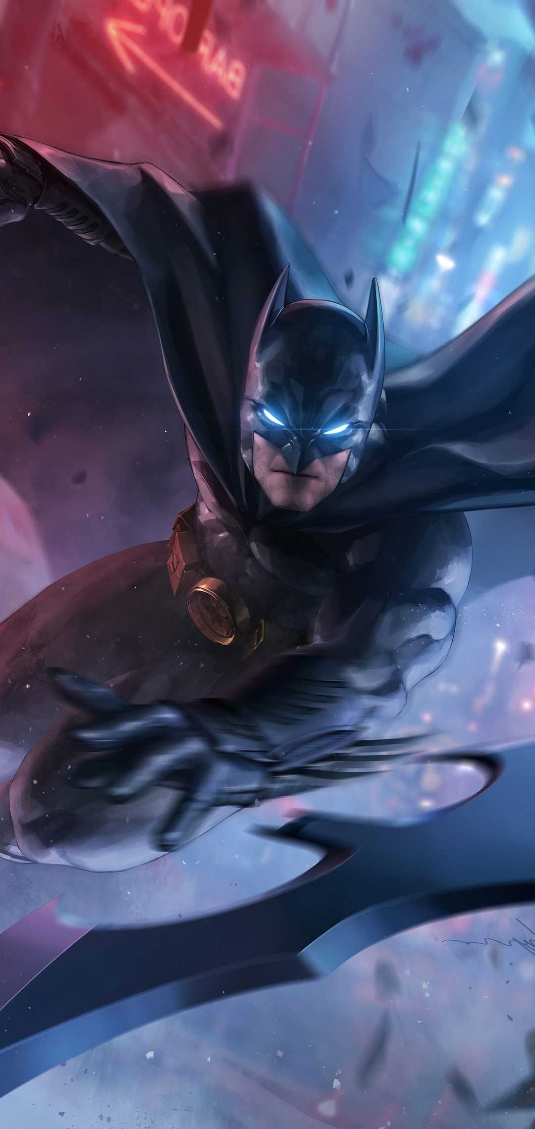 1080x2280 4K Batman Wallpaper