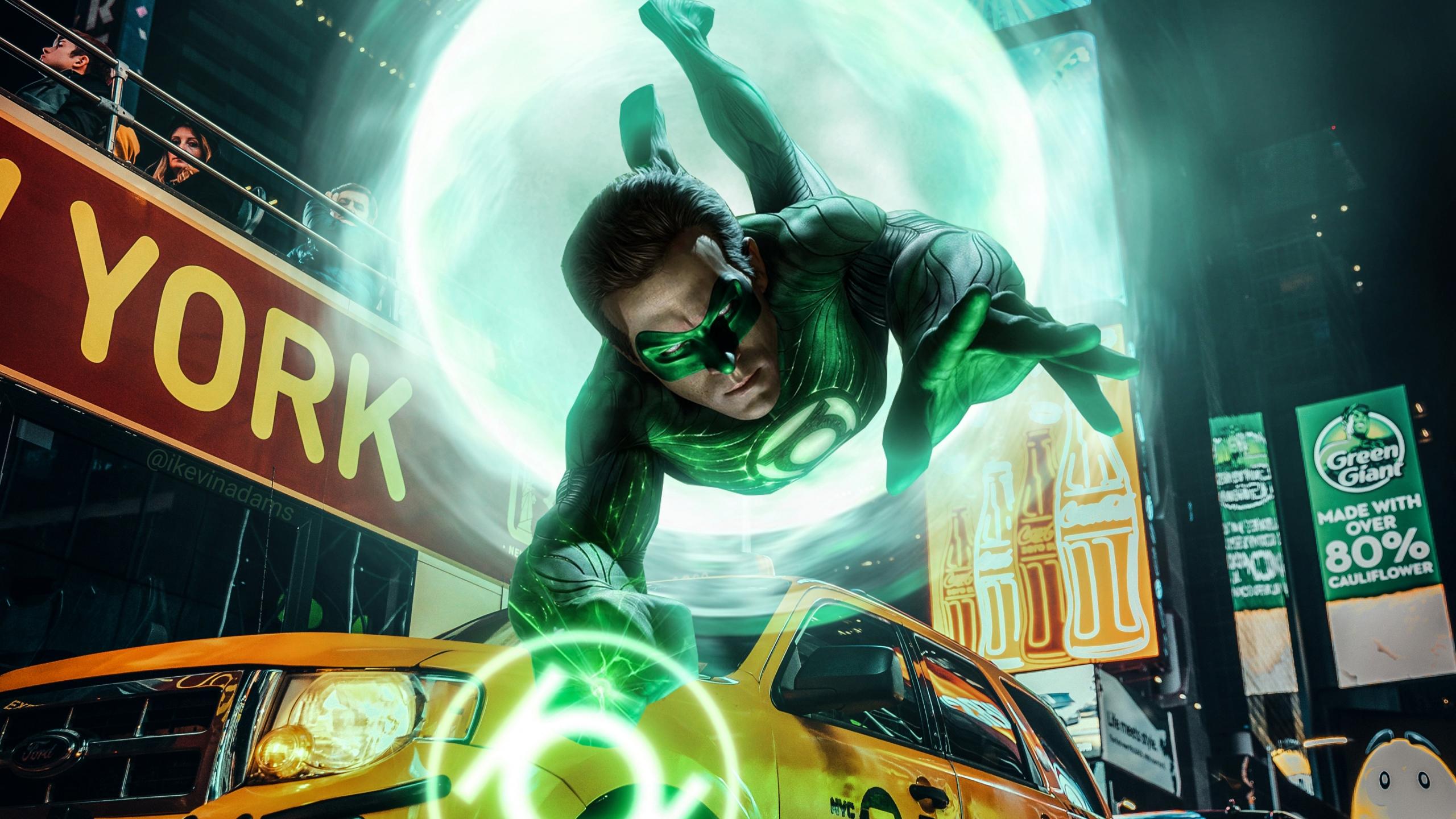 2560x1440 Green Lantern in New York Wallpaper 4k Ultra HD