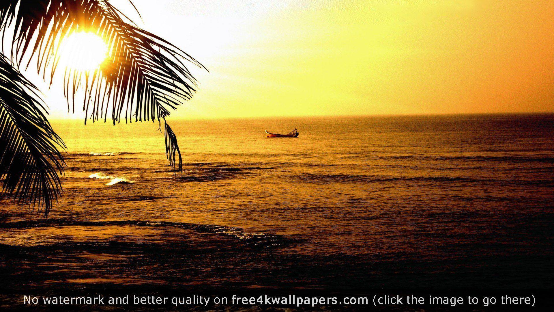 1920x1080 Sunset. 4K wallpaper for your desktop or mobile screen free and easy to download. Beach sunset wallpaper, Beach wallpaper, Sunset background