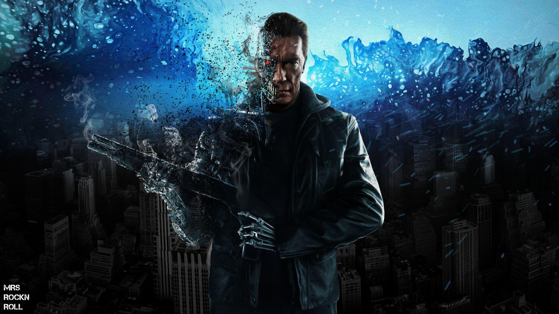 1920x1080 Desktop wallpaper movie, the terminator, arnold, art, HD image, picture, background, 5158ff