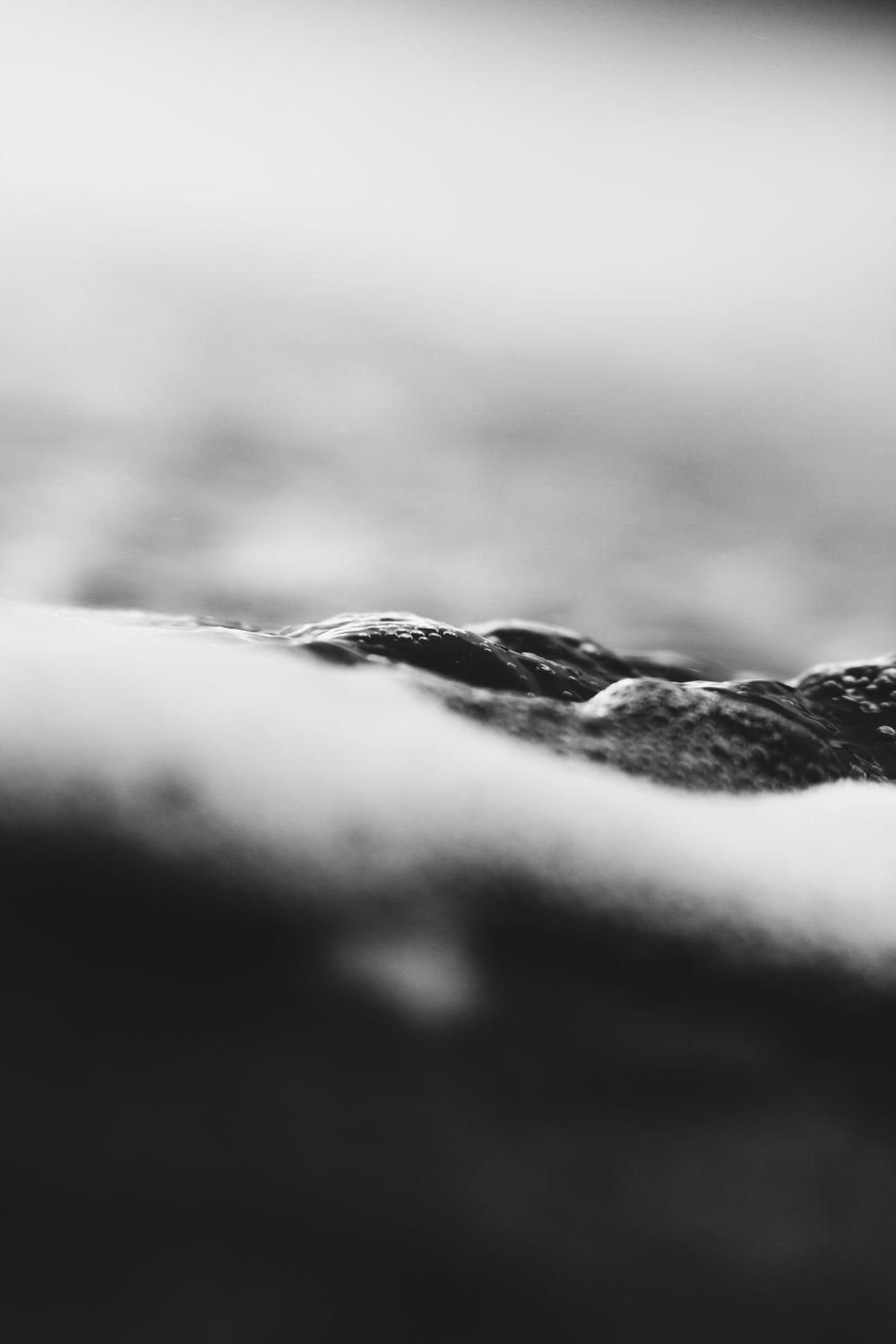 1000x1500 Black and white macro of water and bubbles with blurred background photo