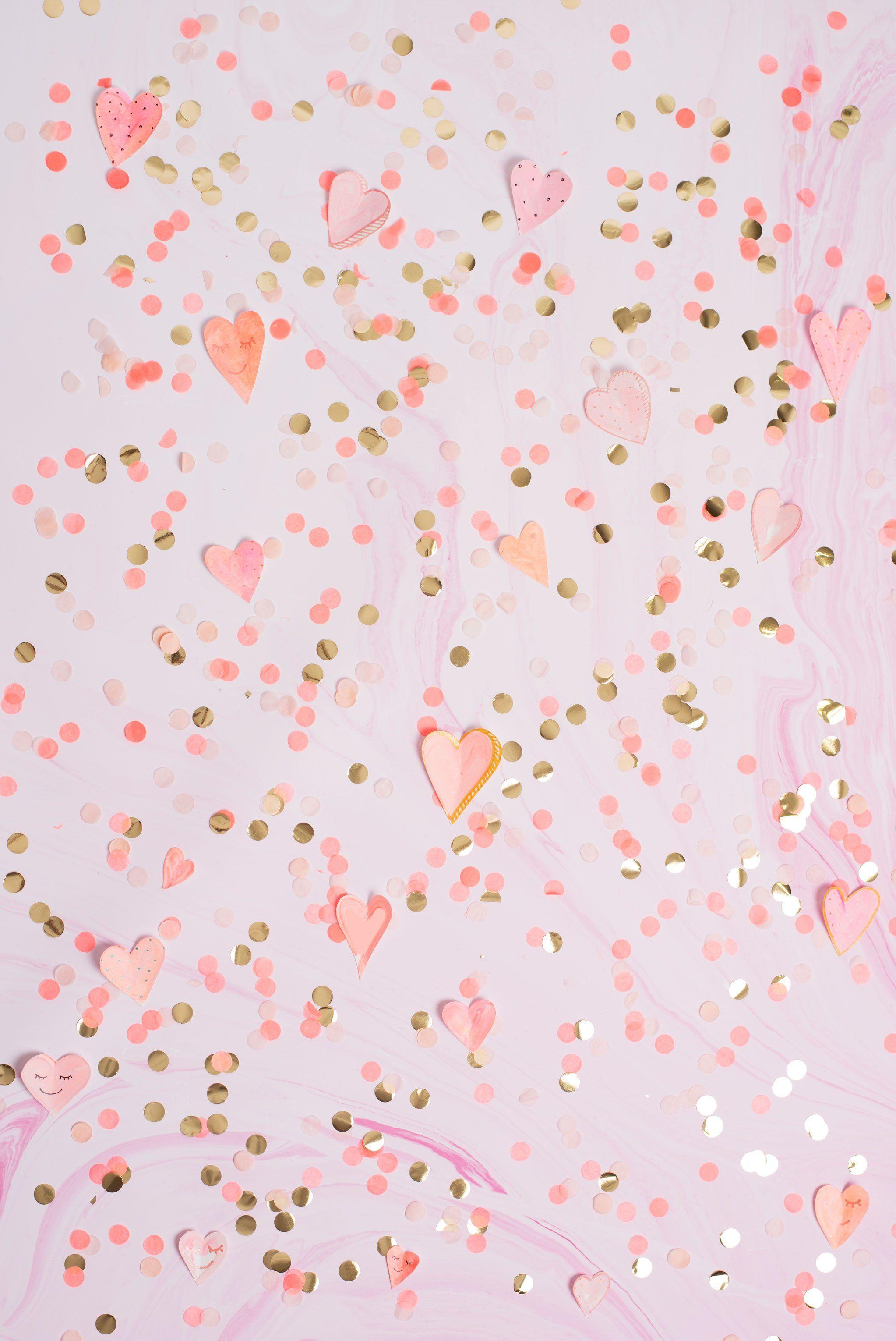 2046x3060 Heart Confetti Photo Backdrop. Valentines wallpaper iphone, Valentines wallpaper, Valentine background