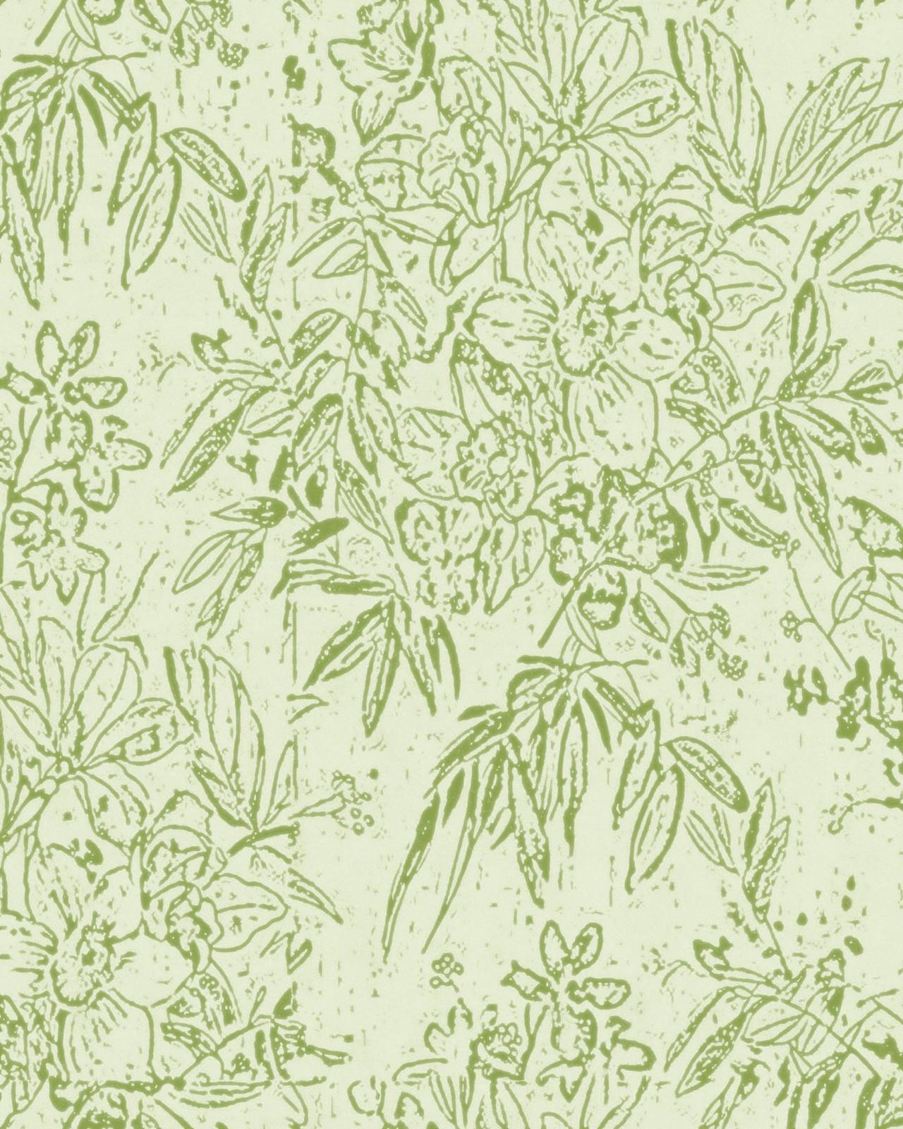 1280x1600 CHERRY ORCHARD Green Wallpaper Roots