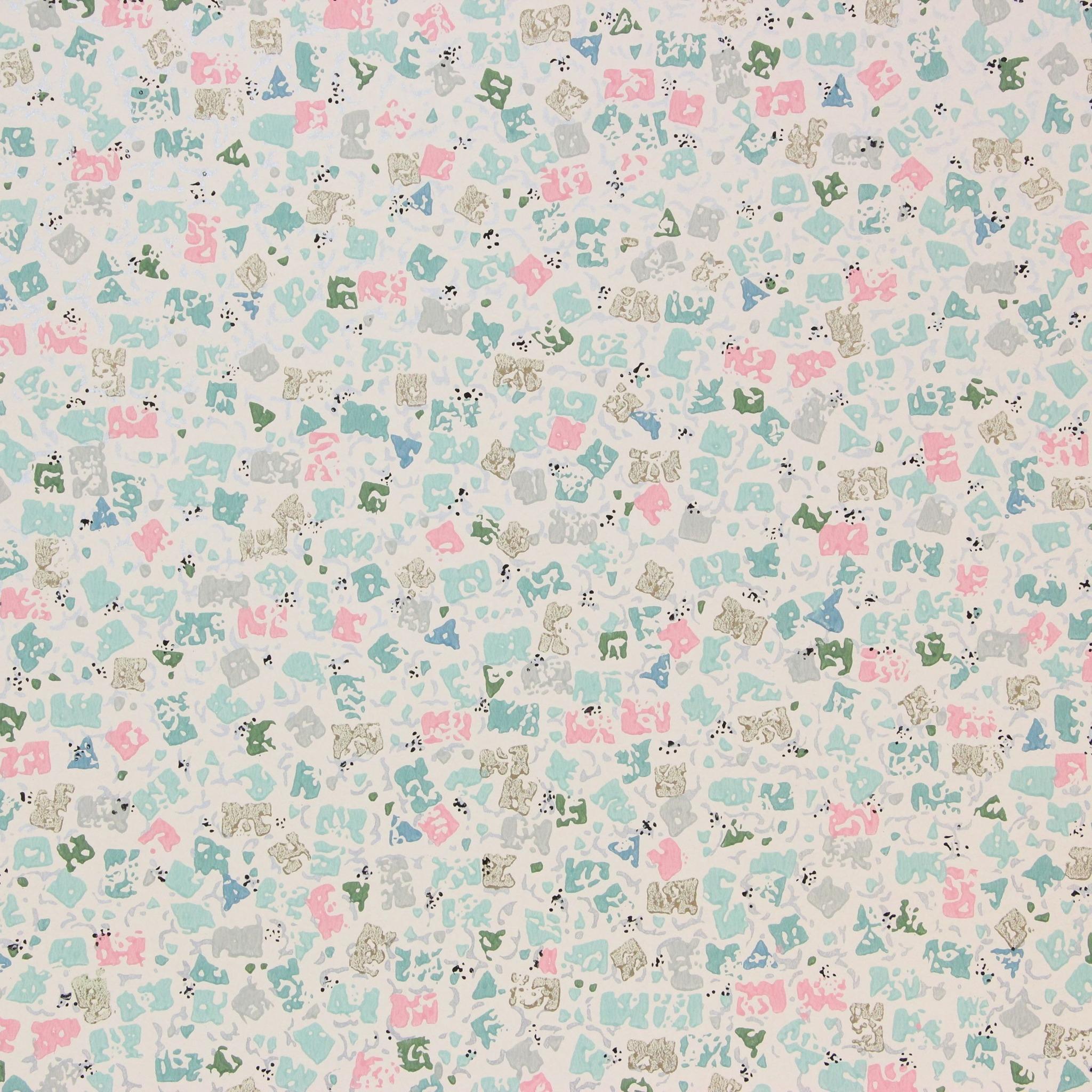 2048x2048 1960s Vintage Wallpaper Confetti Pink Blue's Vintage Wallpaper
