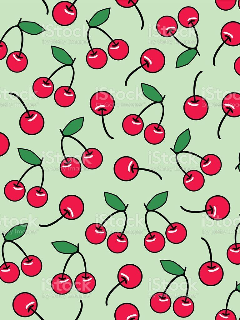 768x1024 Free download Cute Cherries Seamless Pattern Green Background Stock Illustration [1024x1024] for your Desktop, Mobile & Tablet. Explore Cherry Background. Cherry Wallpaper, Cherry Wallpaper, Vintage Cherry Wallpaper