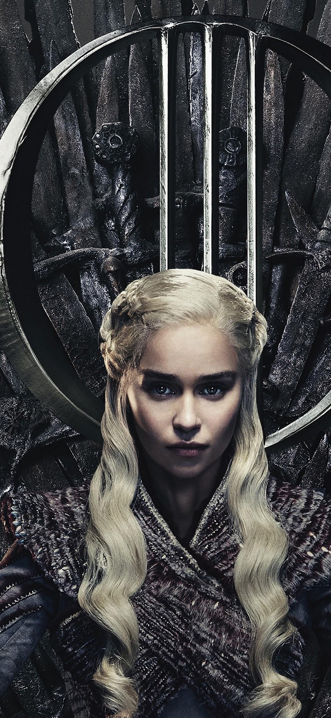 1125x2436 Daenerys Targaryen Game of Thrones Season 8 4K Wallpaper