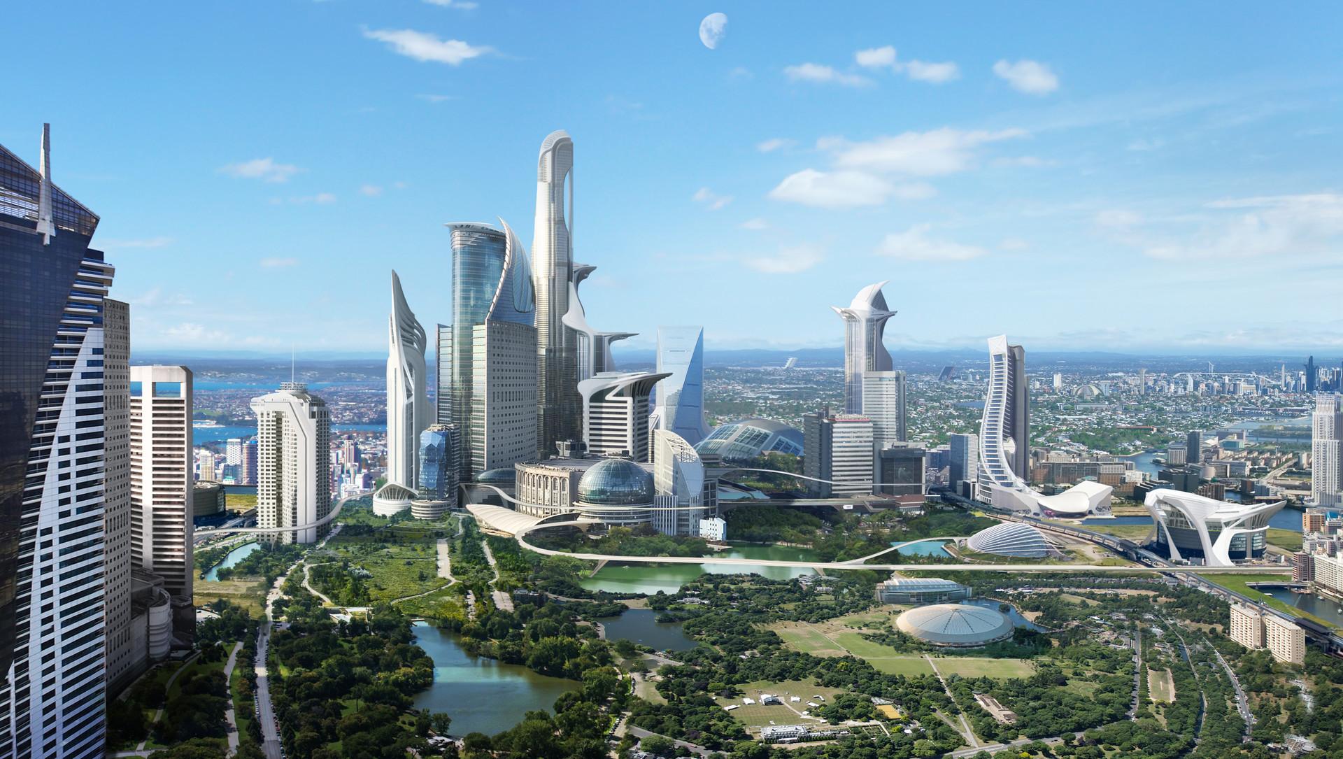 1920x1085 City, Futuristic City wallpaper
