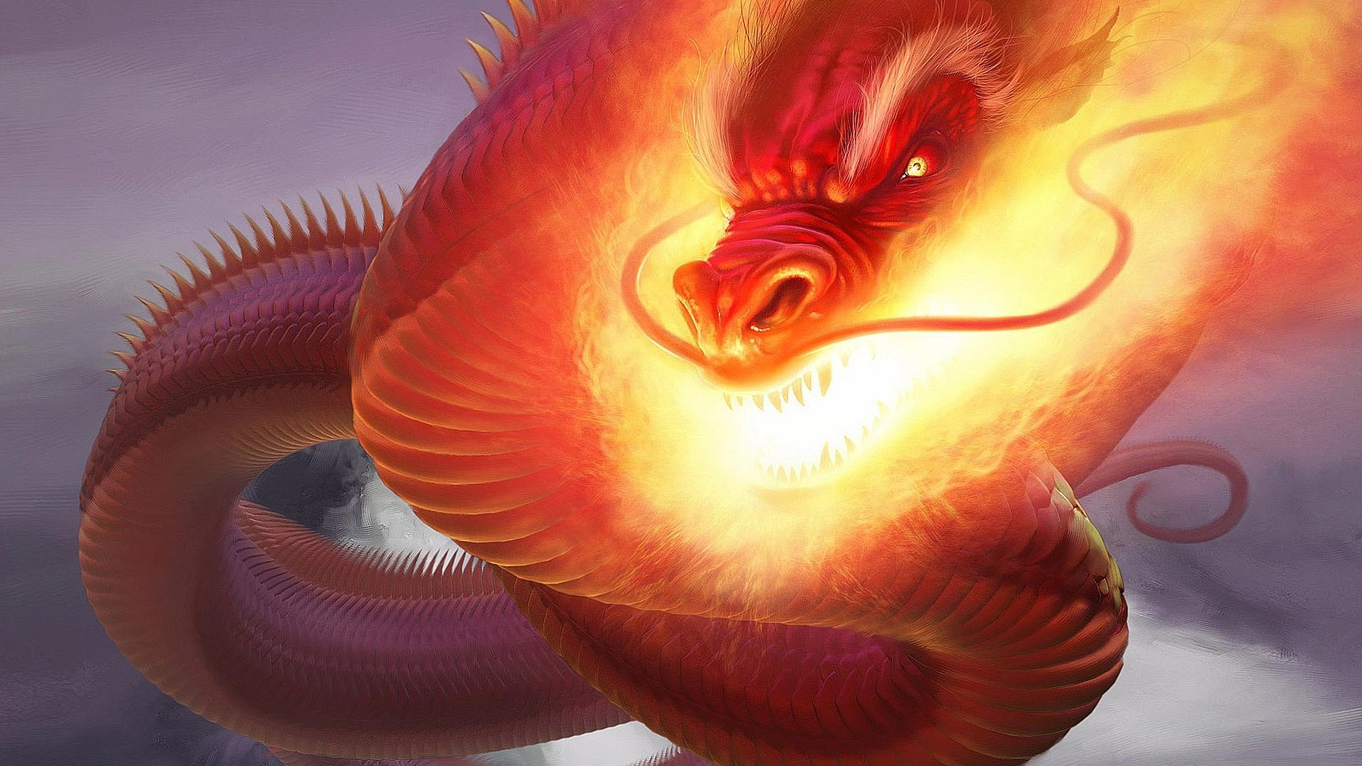 1920x1080 Chinese Dragon Breathing Fire
