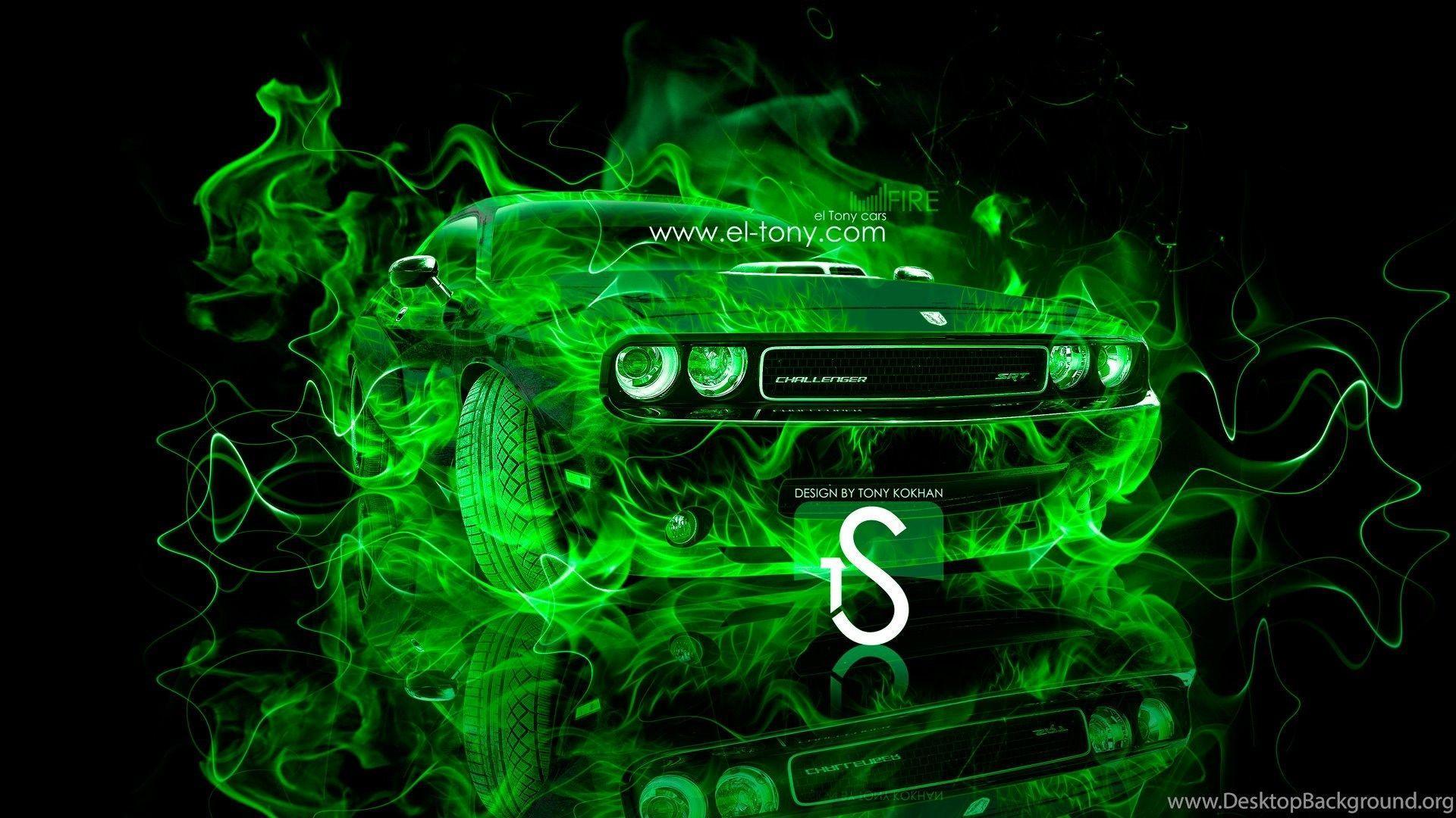 1920x1080 Green Fire Wallpaper