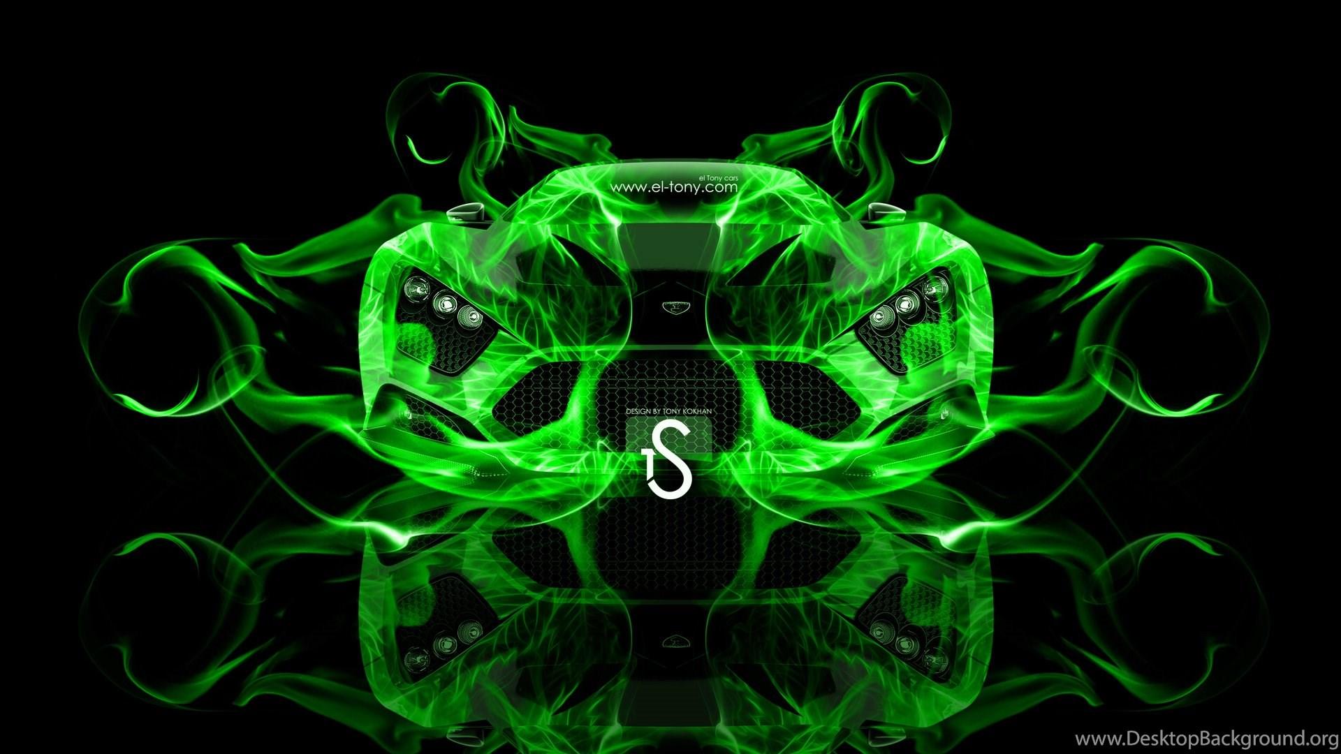 1920x1080 Zenvo ST1 Front Green Fire Abstract Car 2013 HD Wallpaper Design. Desktop Background