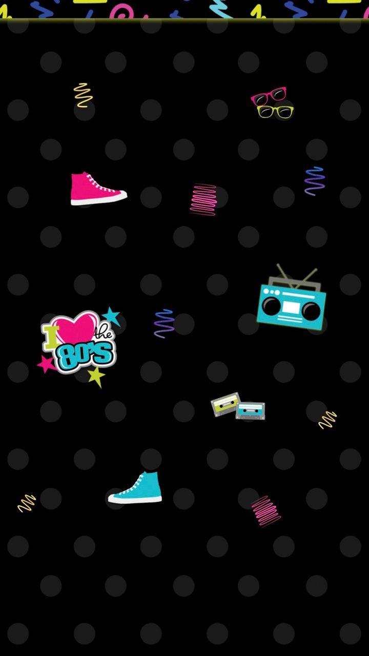 720x1280 I Love the 80's iPhone 6(s) Plus & 7 Plus Home Screens & Wallpaper