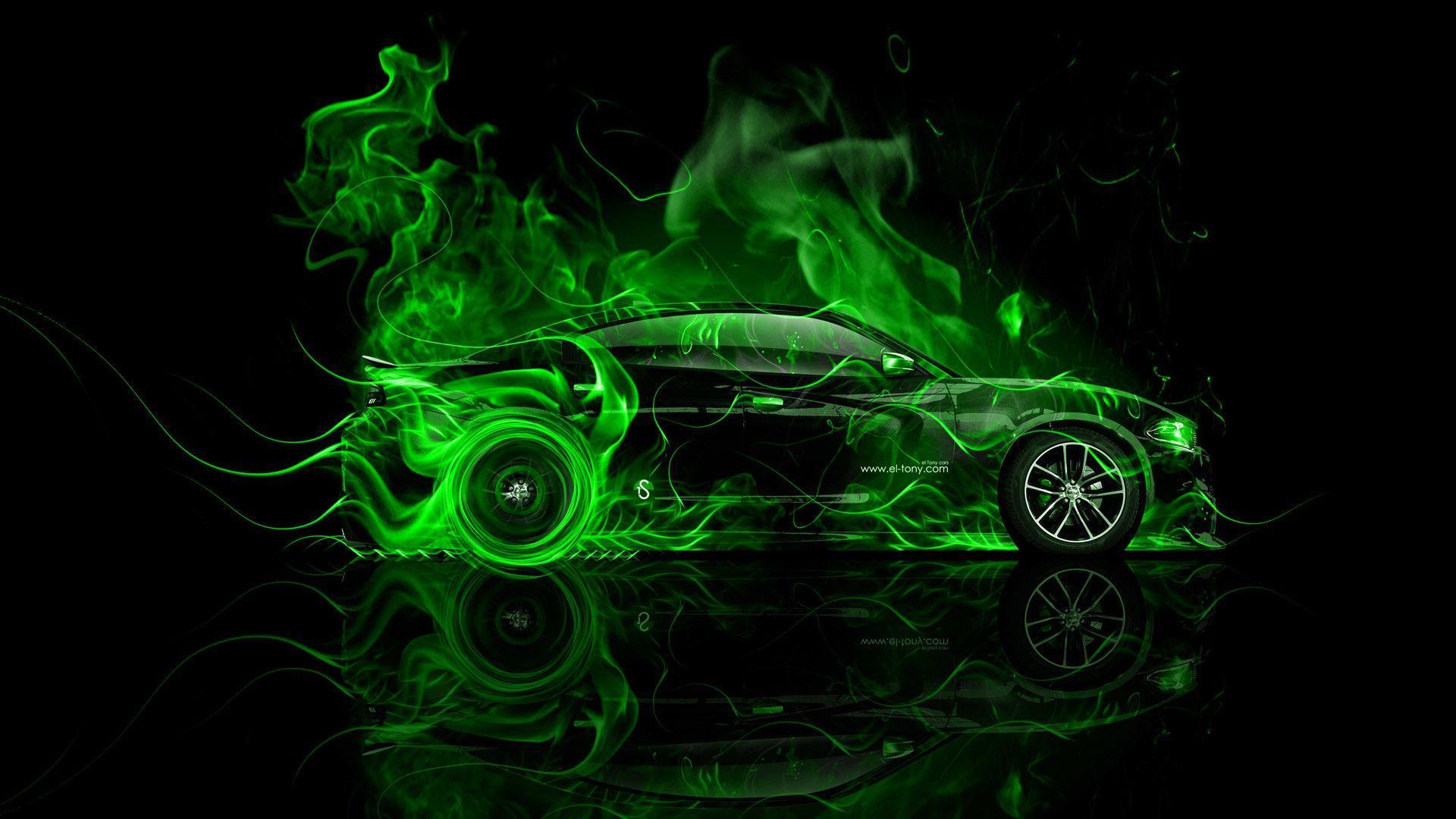 1920x1080 Green Fire Wallpaper
