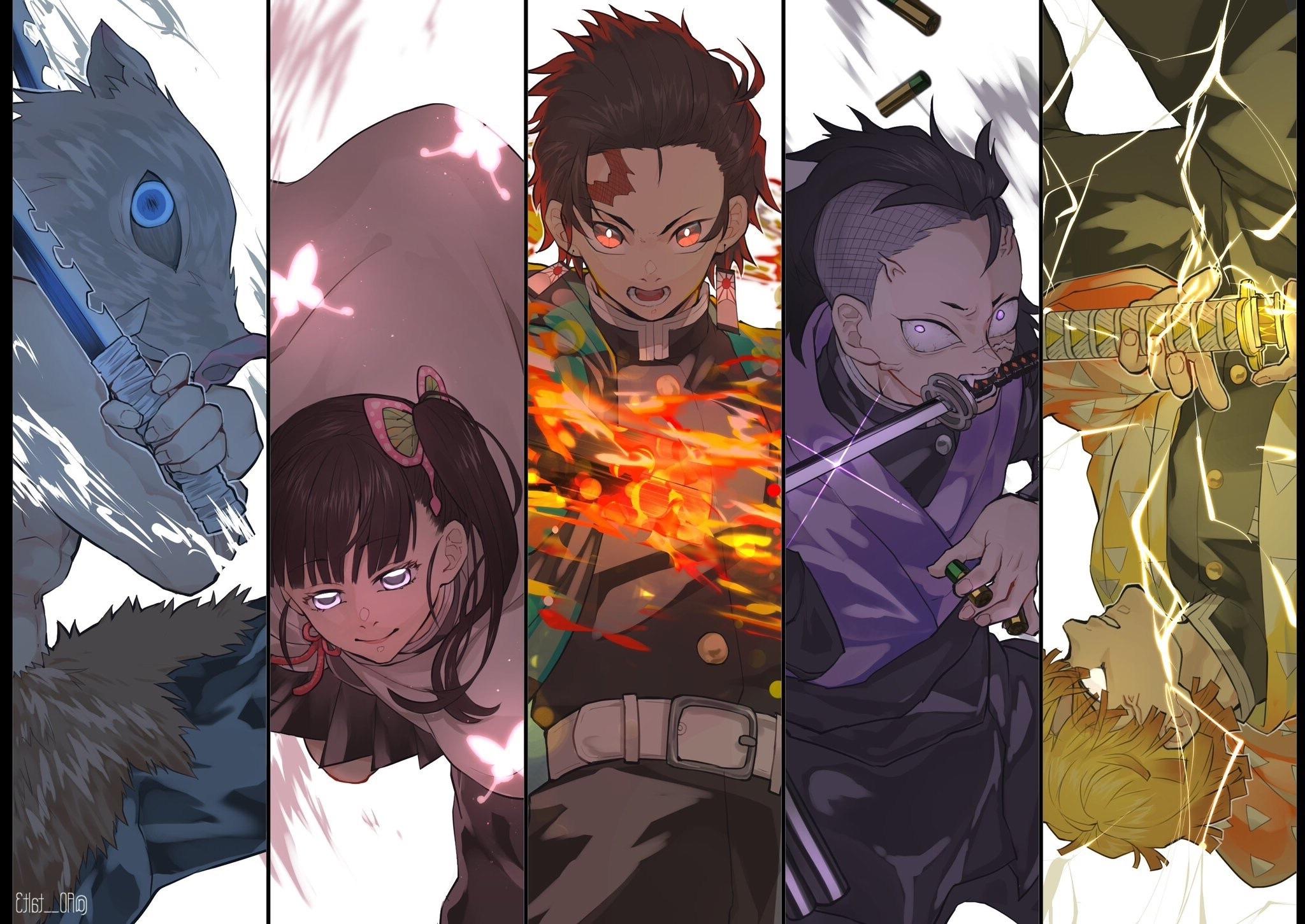 Demon Slayer Characters Wallpaper  Background  Chrome New Tab