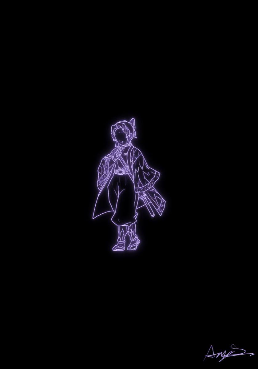 839x1200 Shinobu Kocho.. Kimetsu no Yaiba. Dark purple wallpaper, Glow wallpaper aesthetic, Dark purple aesthetic