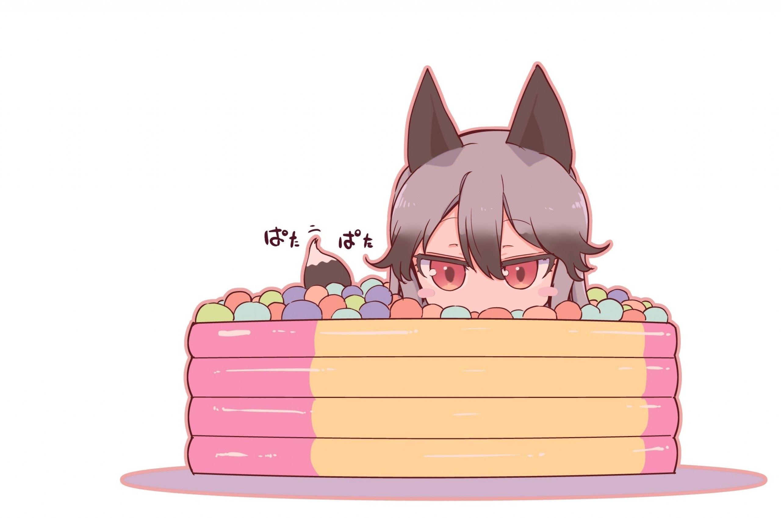 2560x1700 Download 2560x1700 Kemono Friends, Silver Fox, Chibi, Animal Ears