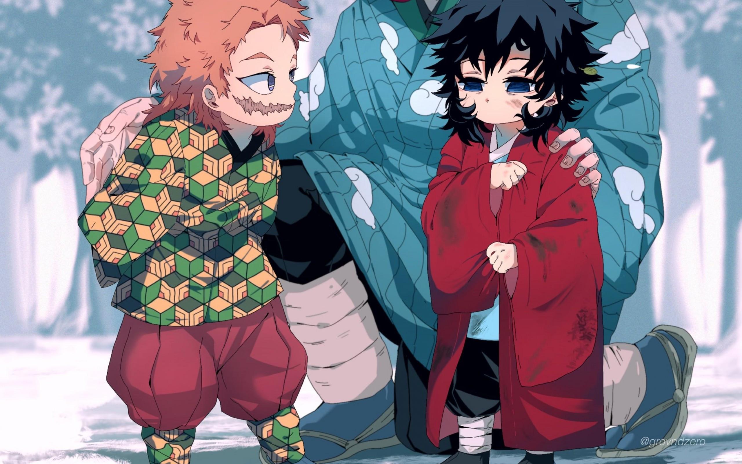 2560x1600 Download 2560x1600 Sabito, Urokodaki Sakonji, Tomioka Giyuu, Kimetsu No Yaiba, Demon Slayer Wallpaper for MacBook Pro 13 inch