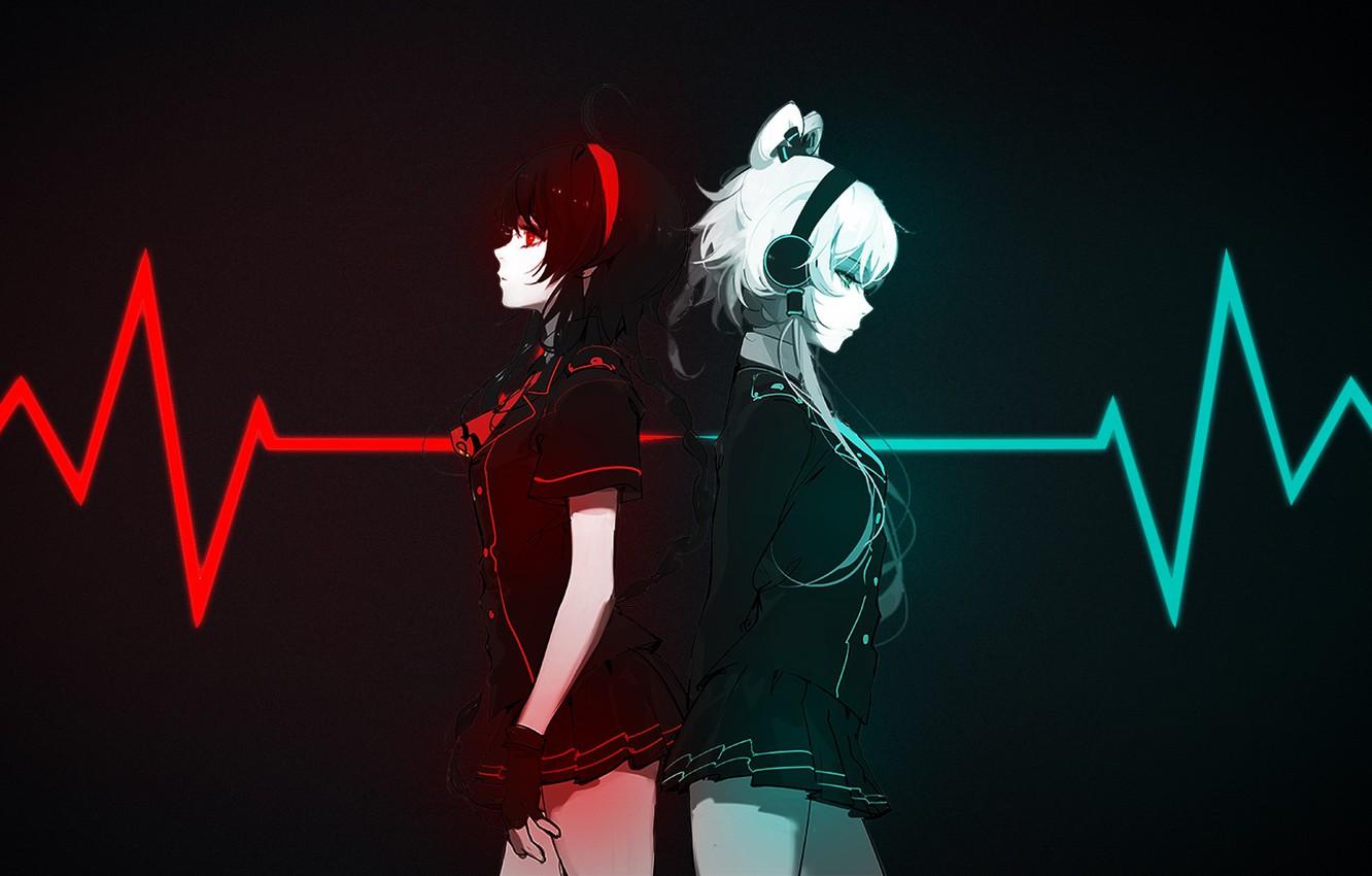 1332x850 Photo Wallpaper Girls, Anime, Headphones, Vocaloid, Girls With Headphones HD Wallpaper