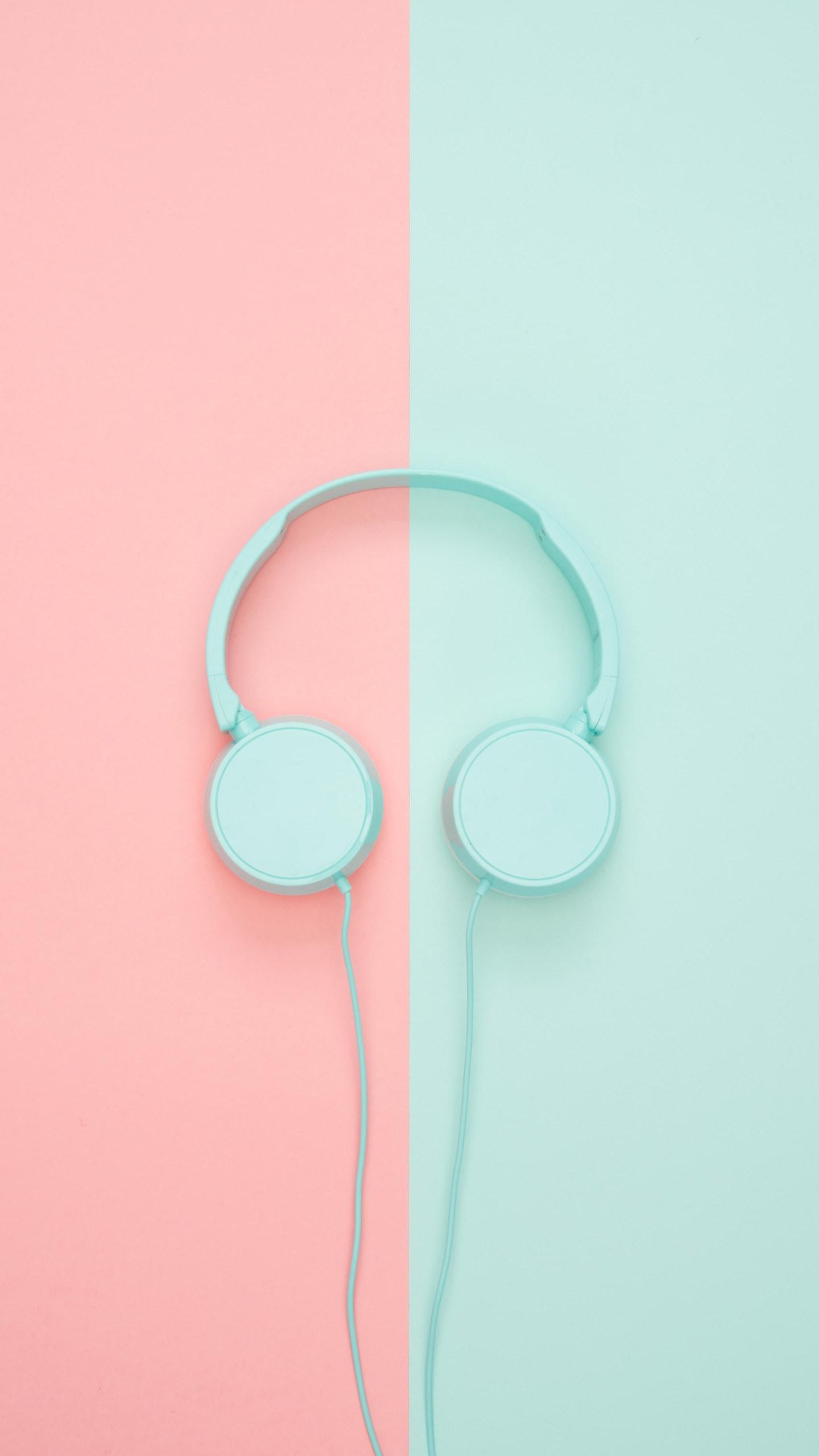 1440x2560 Headphones minimalism pastel pink • Wallpaper For You HD Wallpaper For Desktop & Mobile