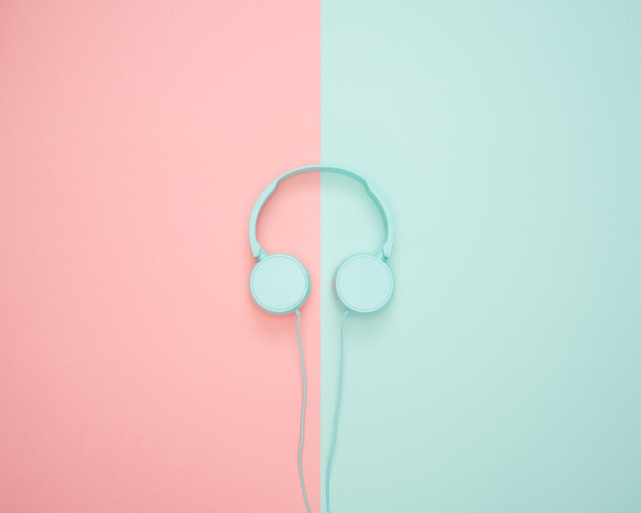 1280x1024 Headphones minimalism pastel pink • Wallpaper For You HD Wallpaper For Desktop & Mobile