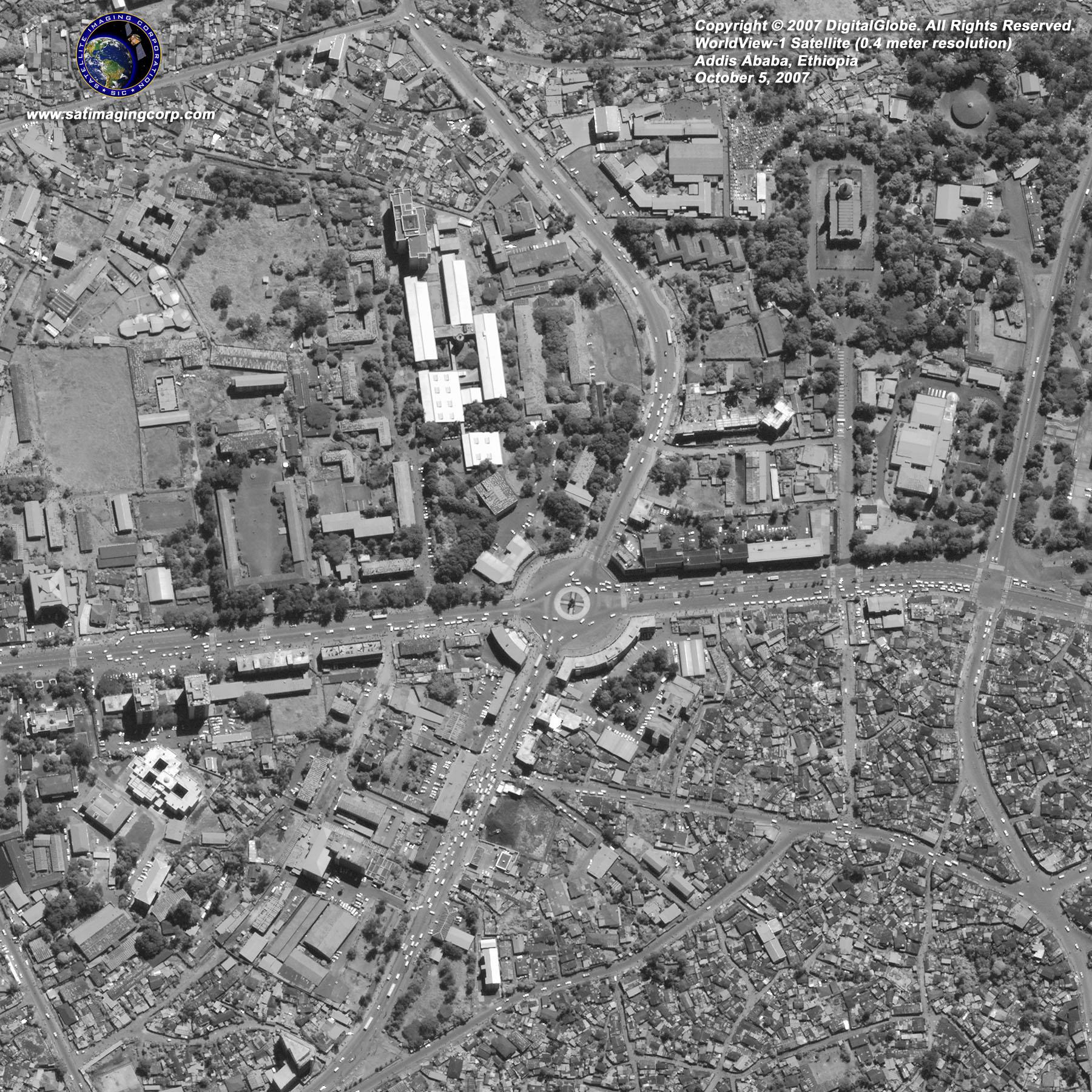 1800x1800 WorldView 1 Satellite Image Addis Ababa, Ethiopia. Satellite Imaging Corp