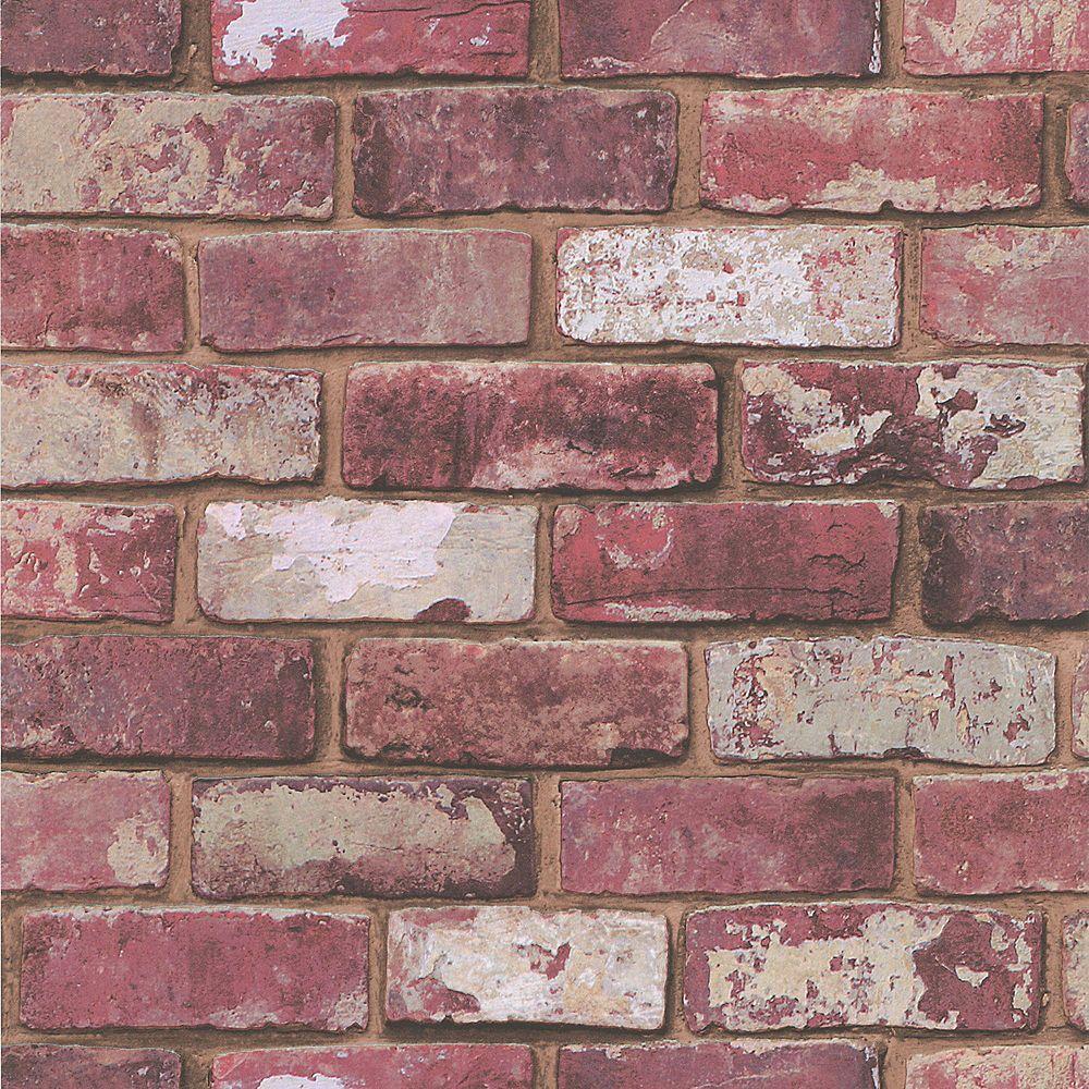 1000x1000 Graham & Brown Brick Red Wallpaper. The Home Depot Canada
