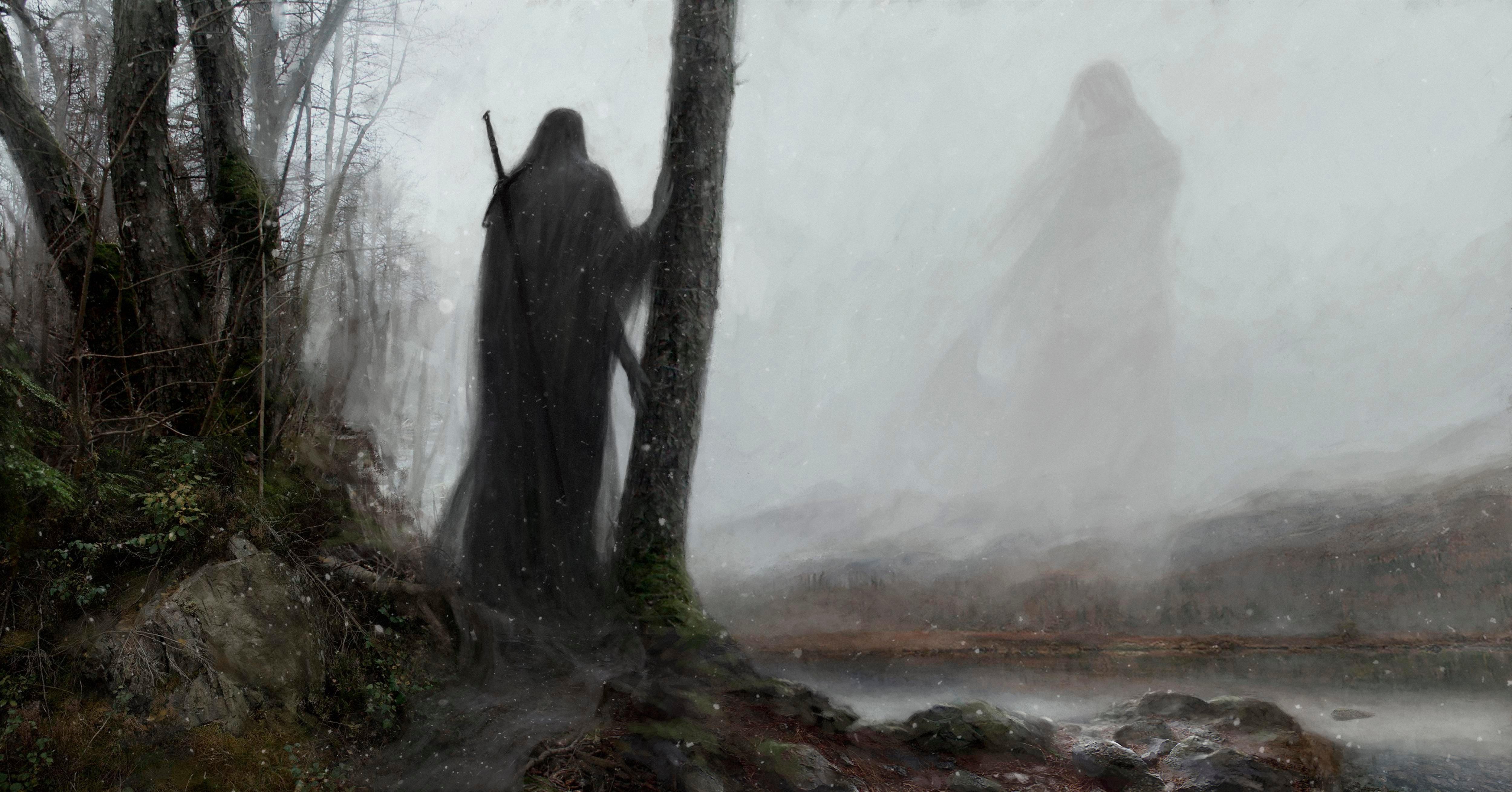 5000x2618 Dark Winter Wallpaper HD