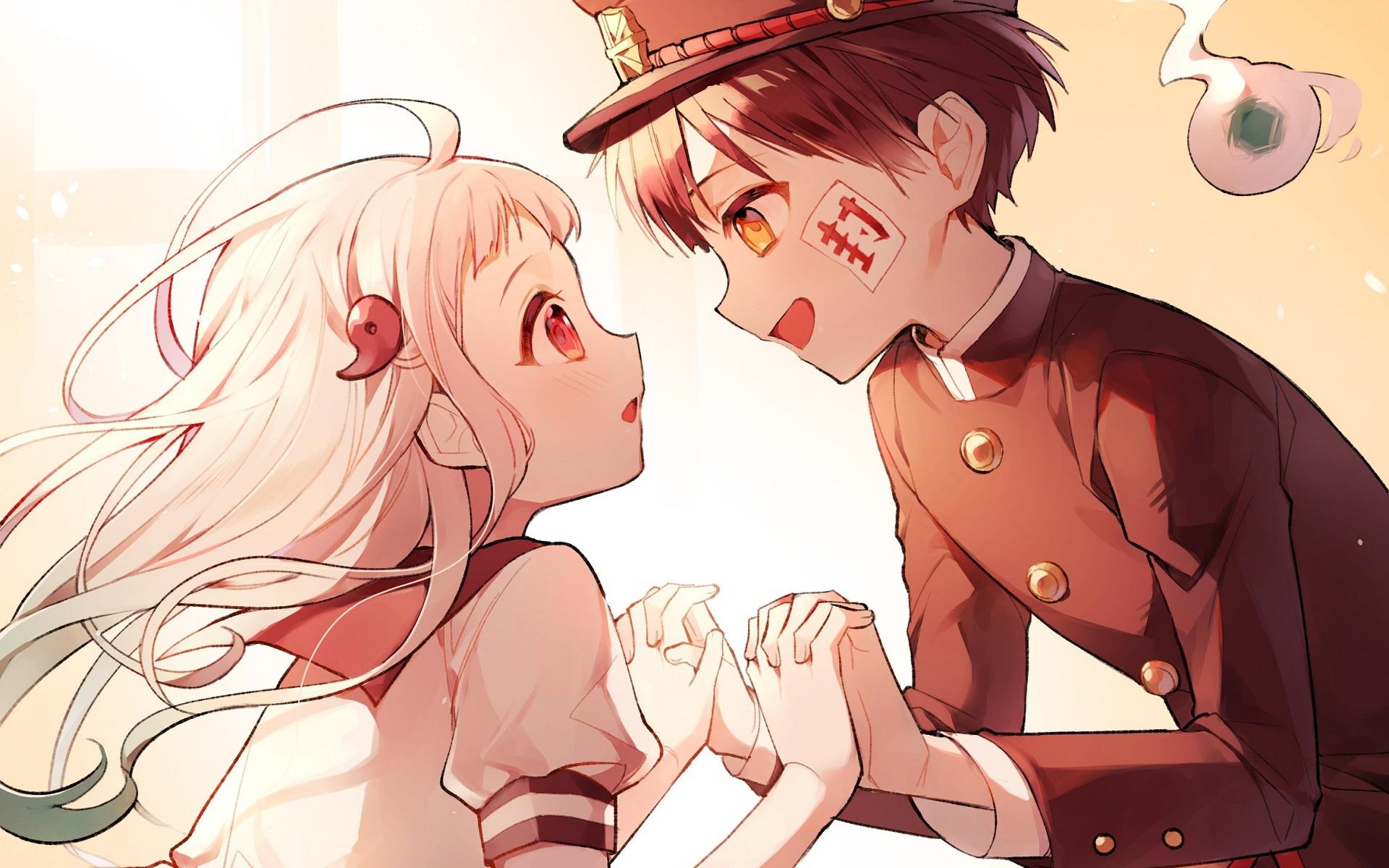 1920x1200 Download Wallpaper Jibaku Shounen Hanako Kun, Nene Yashiro, Hanako Kun, Main Characters, Japanese Manga, Anime Characters For Desktop With Resolution 1920x1200. High Quality HD Picture Wallpaper