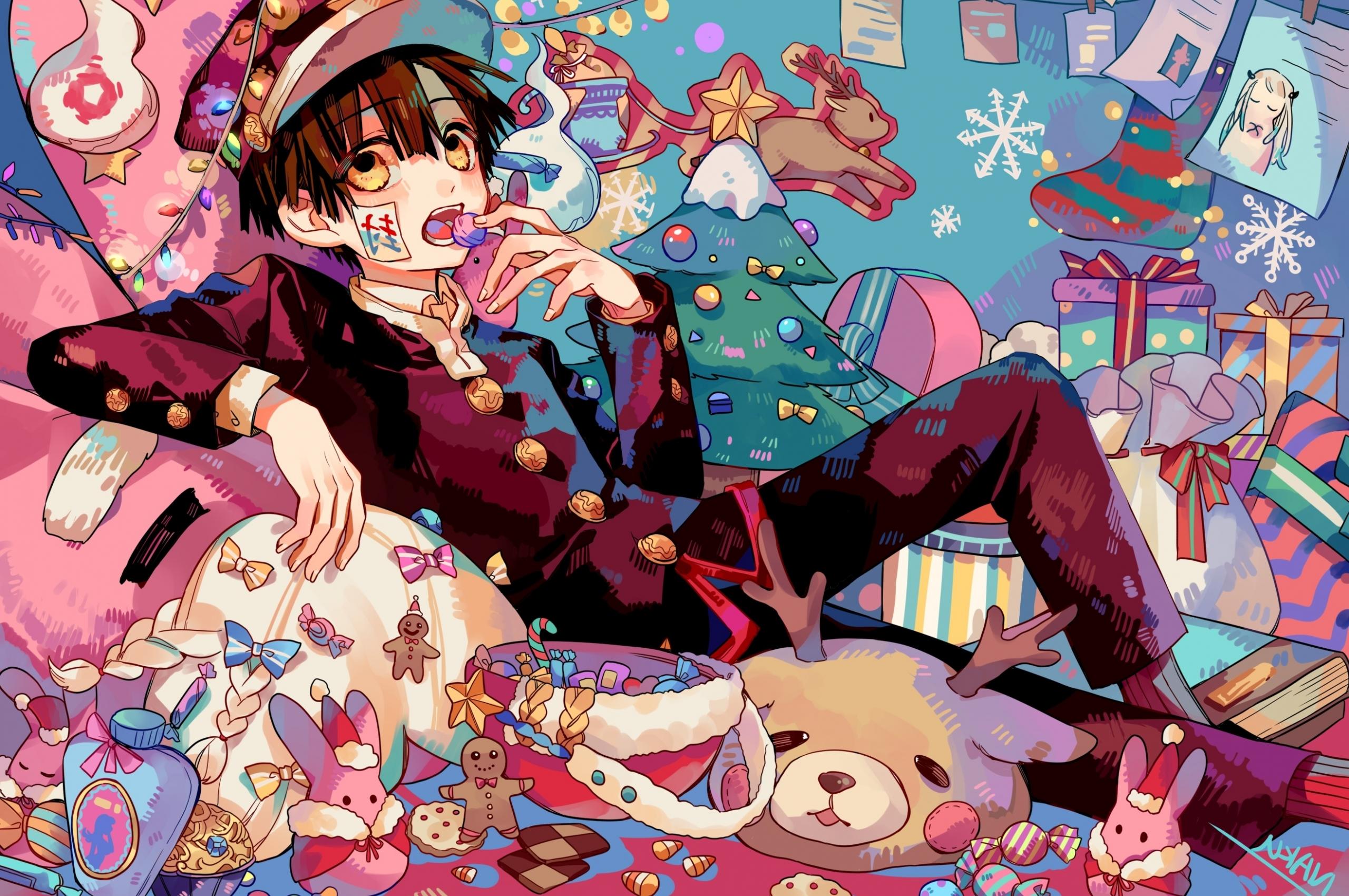 2560x1700 Wallpaper Jibaku Shounen Hanako Kun, Yugi Tsukasa, Mokke:2634x1984