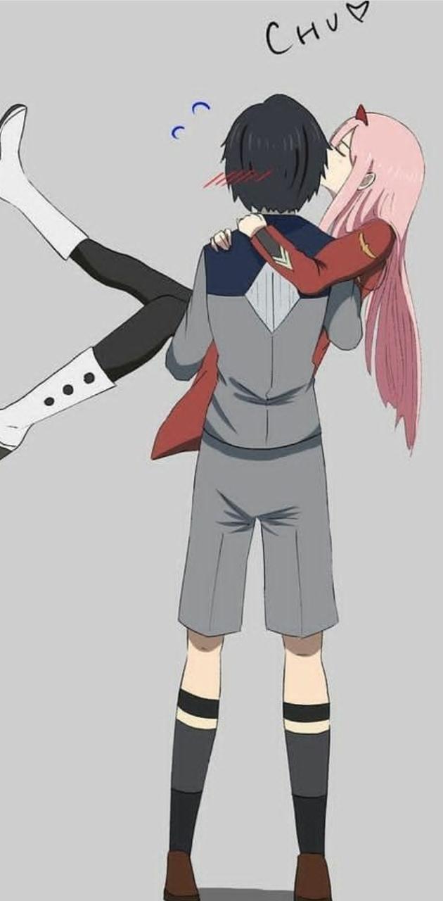 630x1280 Zero two x Hiro wallpaper