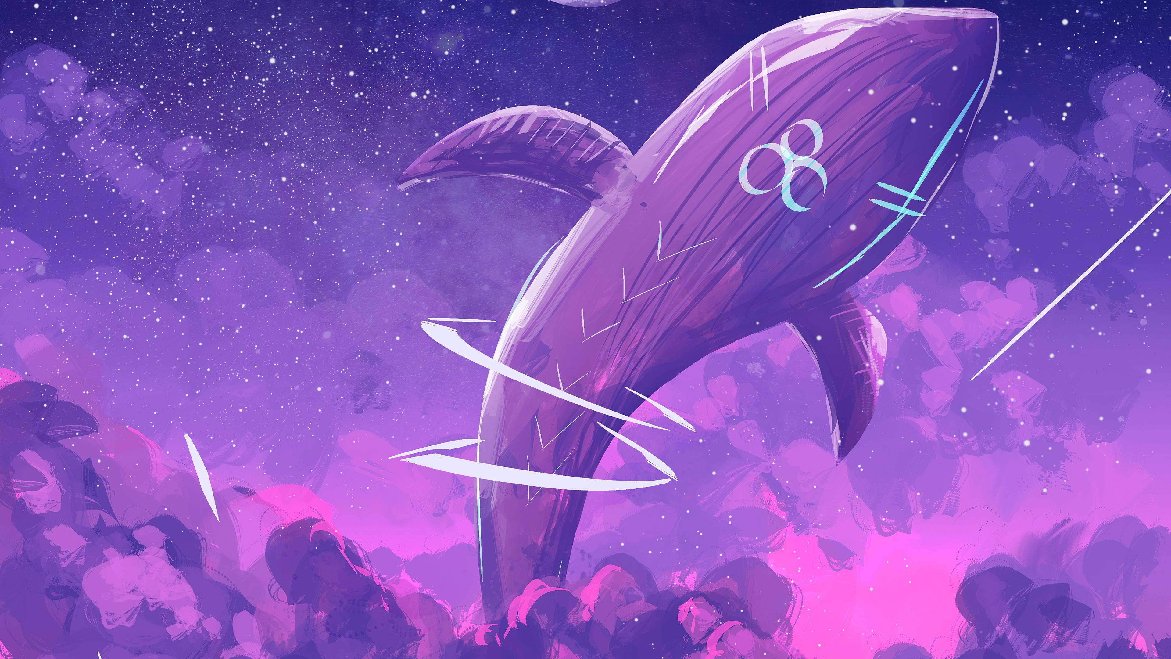 3840x2160 Fantasy Whale 4k Ultra HD Wallpaper