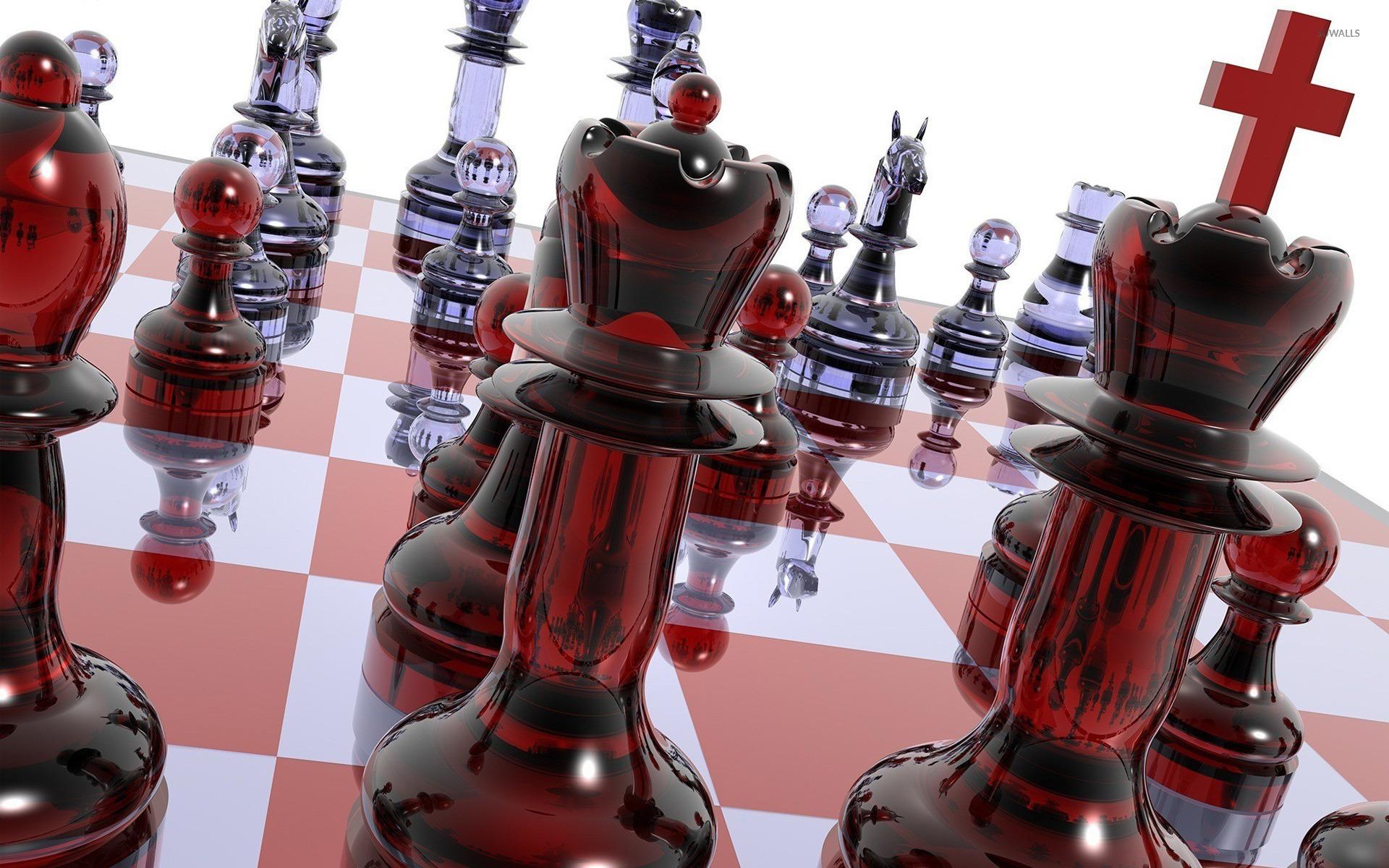 1920x1200 Glass chess set wallpaper wallpaper