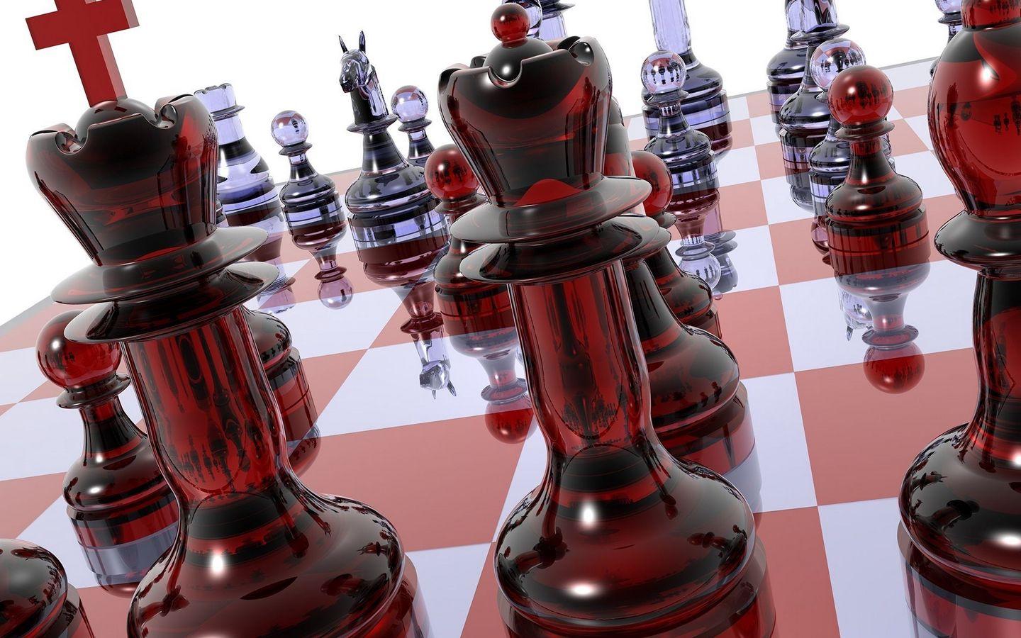 1440x900 Download wallpaper 1440x900 chess, board, pieces, glass widescreen 16:10 HD background