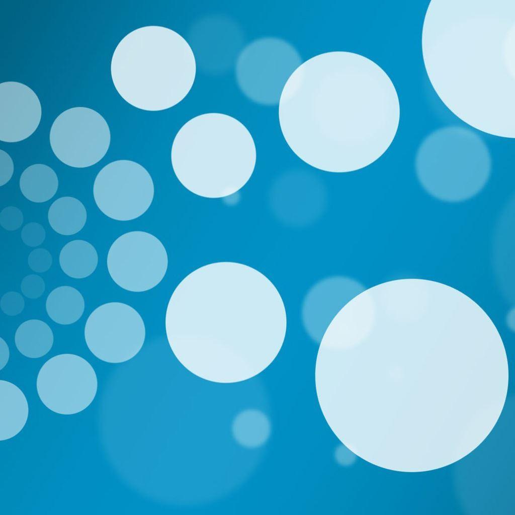 1024x1024 Background minimal blue white abstract circles iPad Wallpaper Free Download