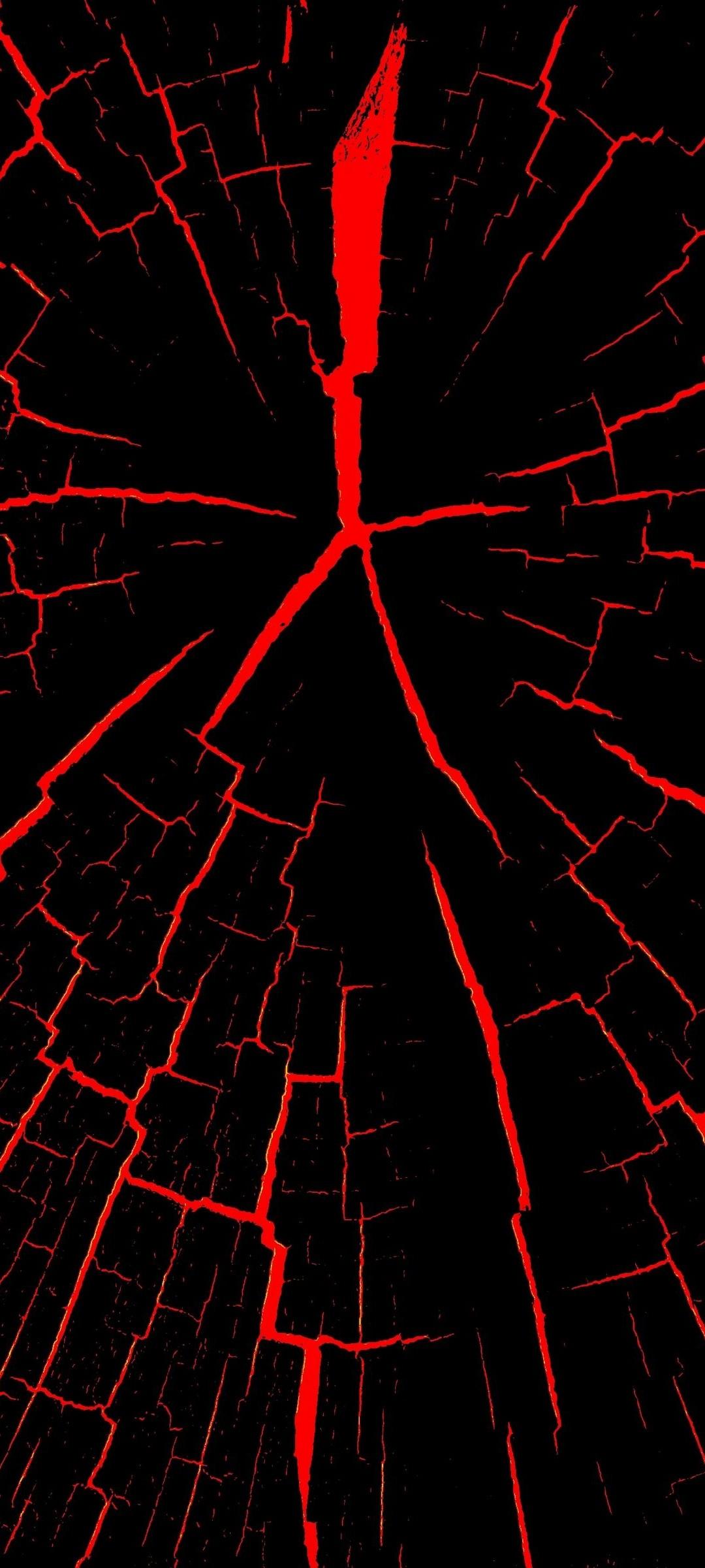1080x2400 Red Black Lava Wallpaper