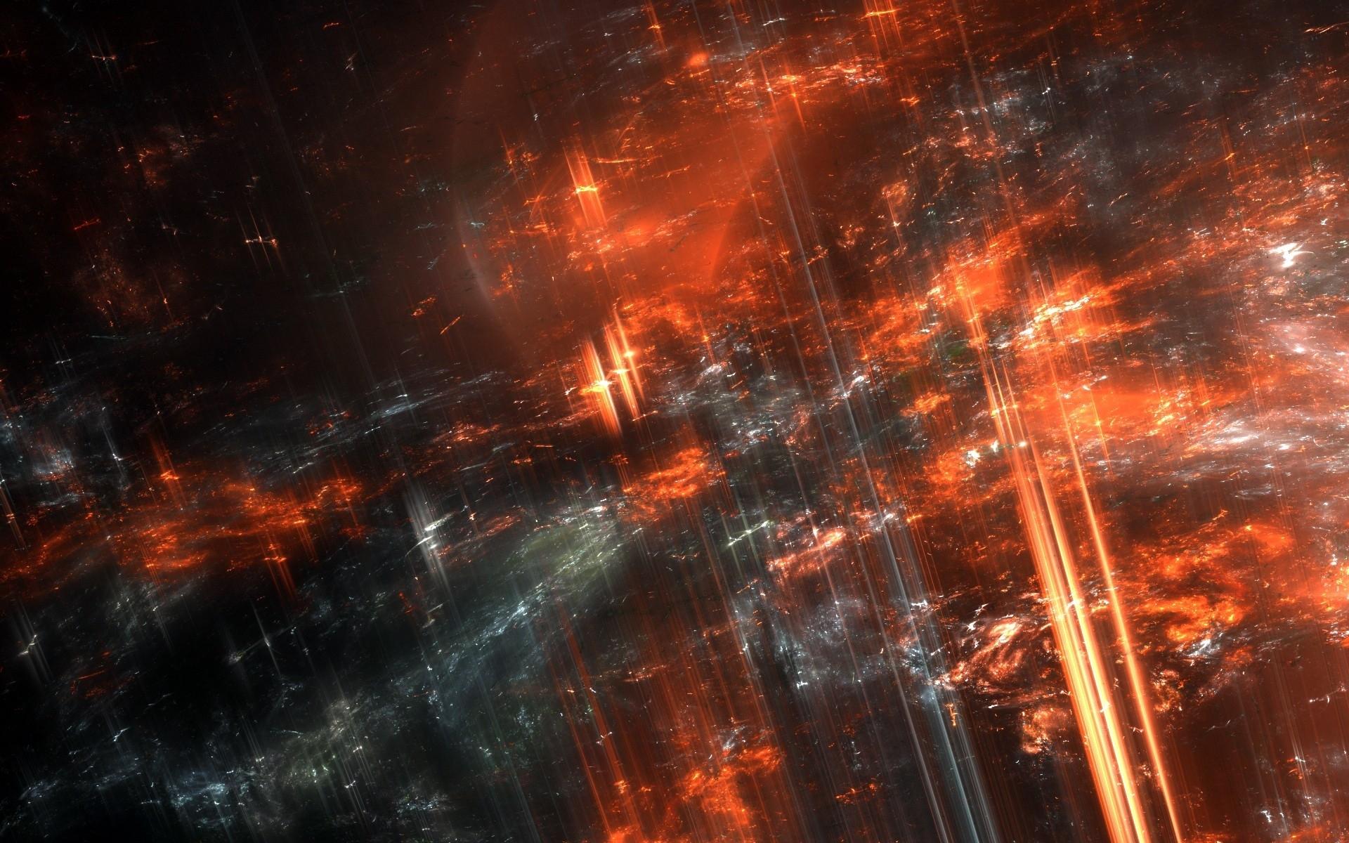 1920x1200 cg, Digital, Art, Lava, Volcano, Abstract, Fractal, Fire, Dark Wallpaper HD / Desktop and Mobile Background