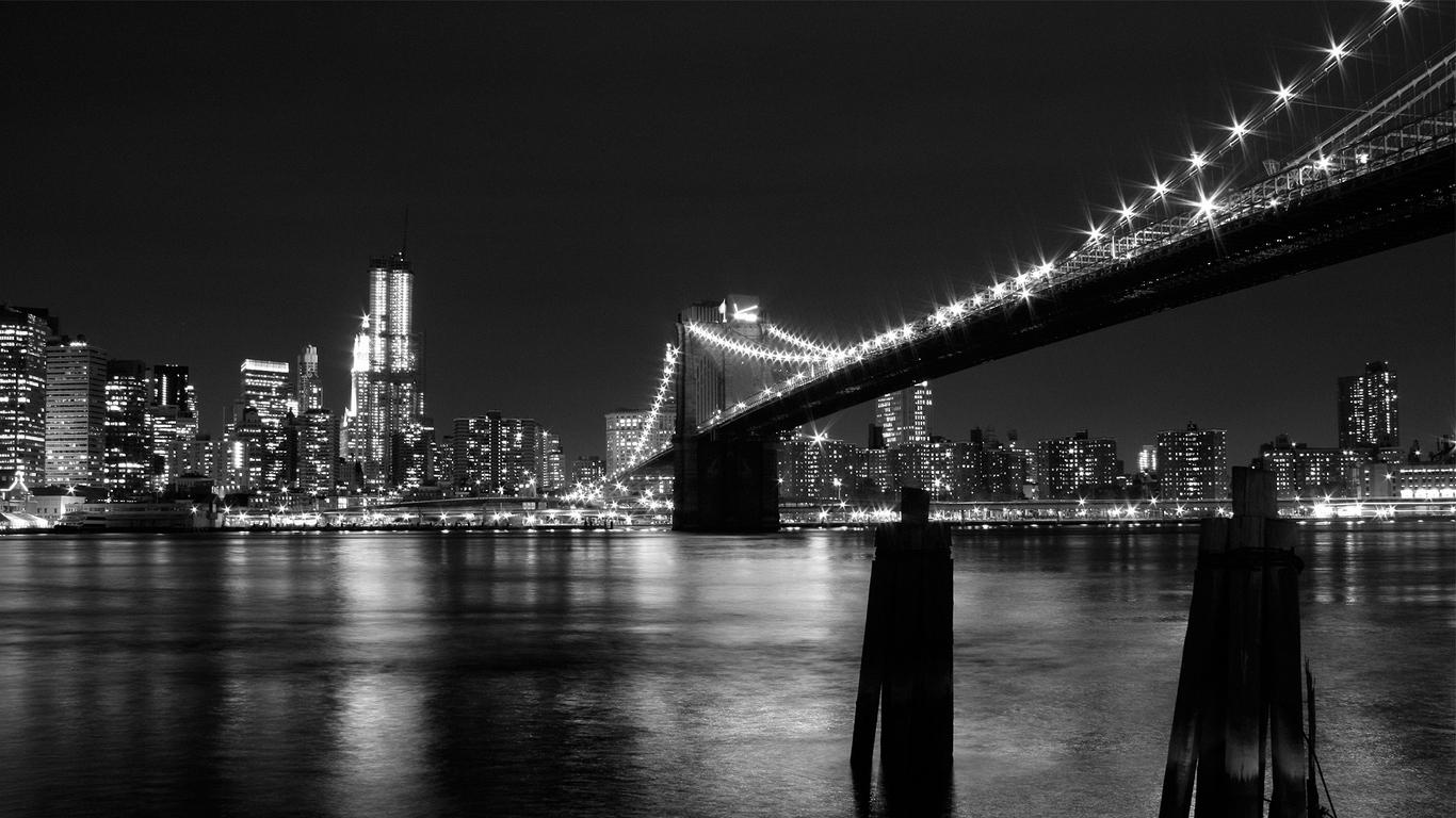 1366x768 Black And White Laptop Wallpaper