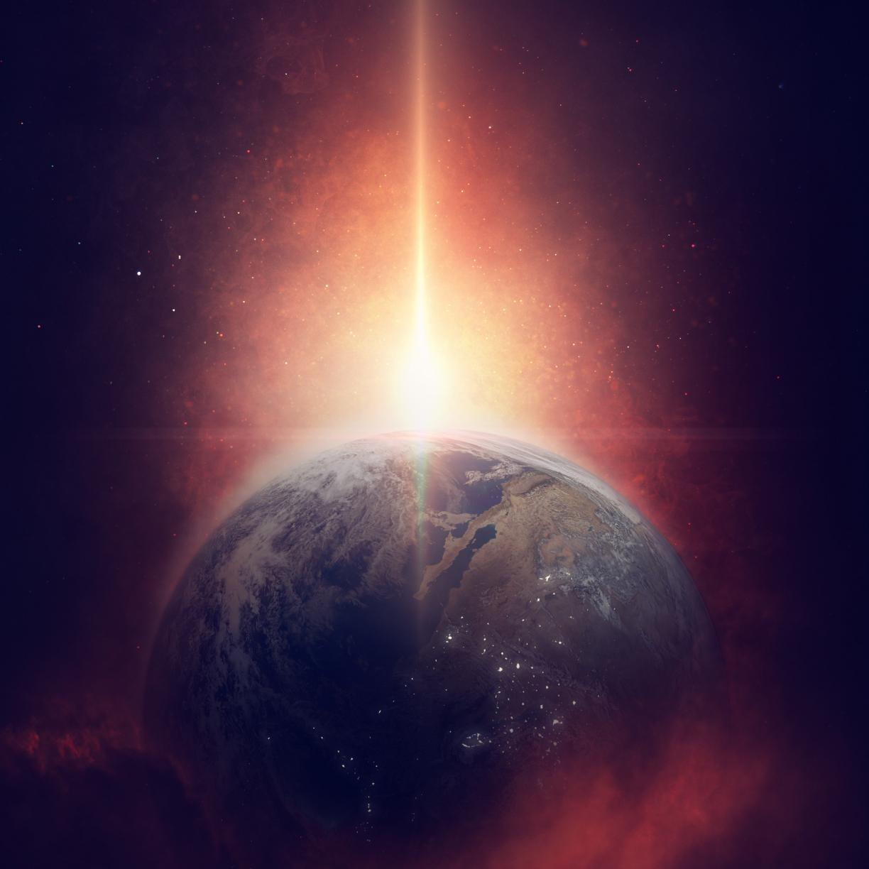 1224x1224 Desktop wallpaper earth, planet from space, sunlight, HD image, picture, background, 6a041d