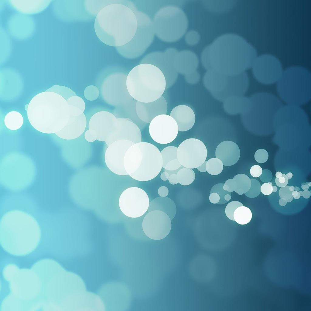 1024x1024 Blue Bokeh iPad Wallpaper Free Download