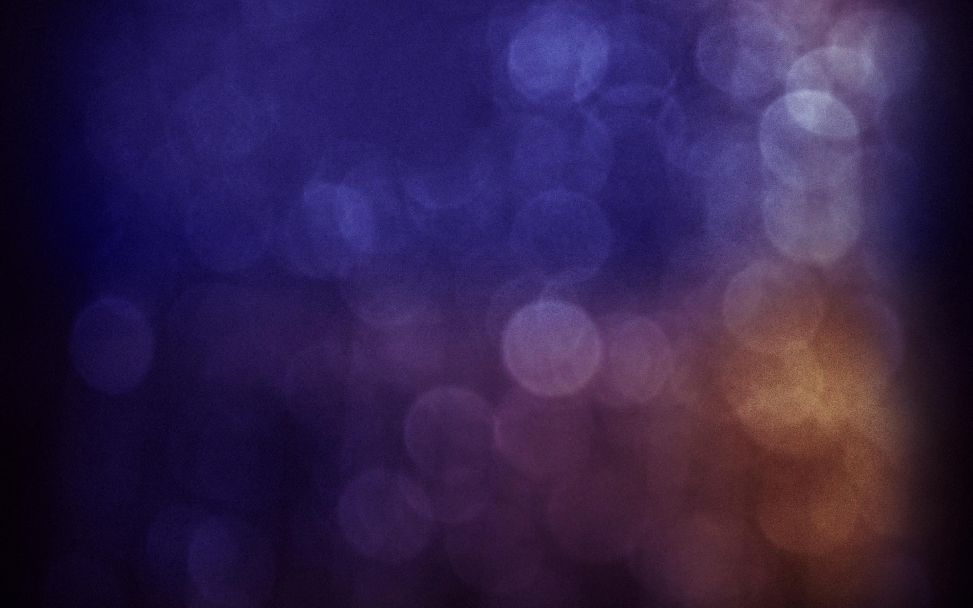3840x2400 Bokeh Blue Purple Dark Night Pattern Circle Wallpaper