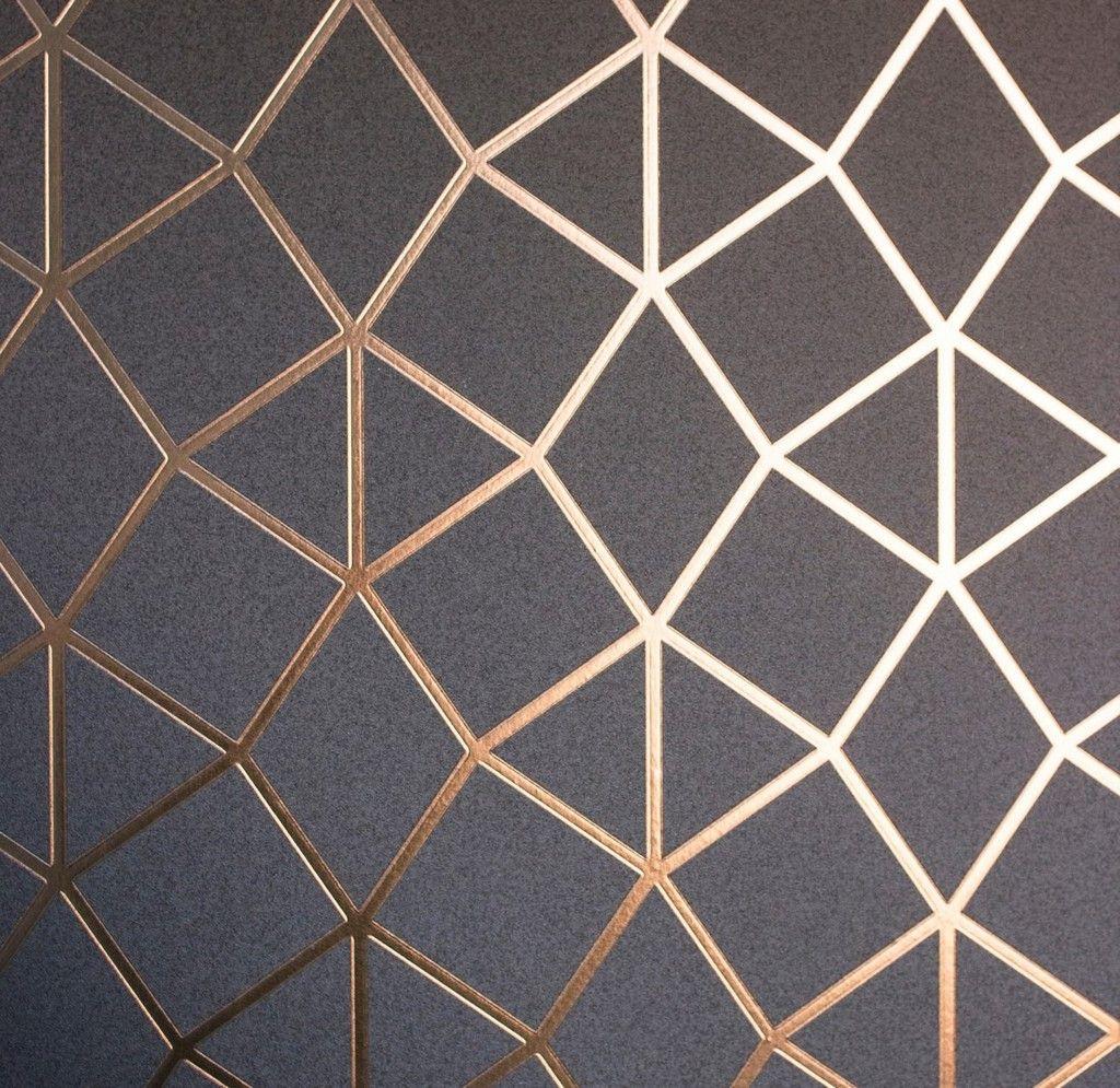 1024x995 Fine Decor Platinum Geo Foil Wallpaper Gold Grey FD42490